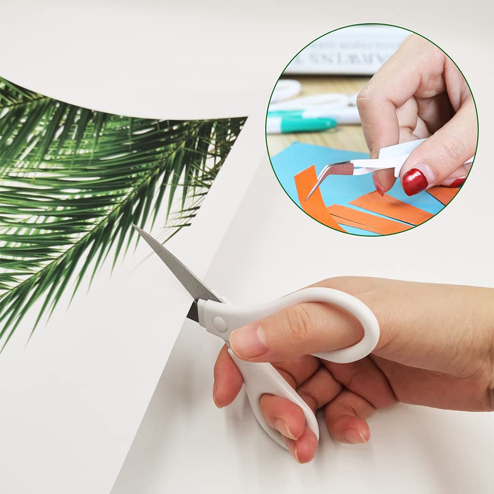 Weeding Tools for Vinyl, FineGood 8 PCS Weeding Tool Set Basic Craft Removal Kits Scissors Scraper Spatula Tweezers for Die Cut Cardstock Scrapbooking