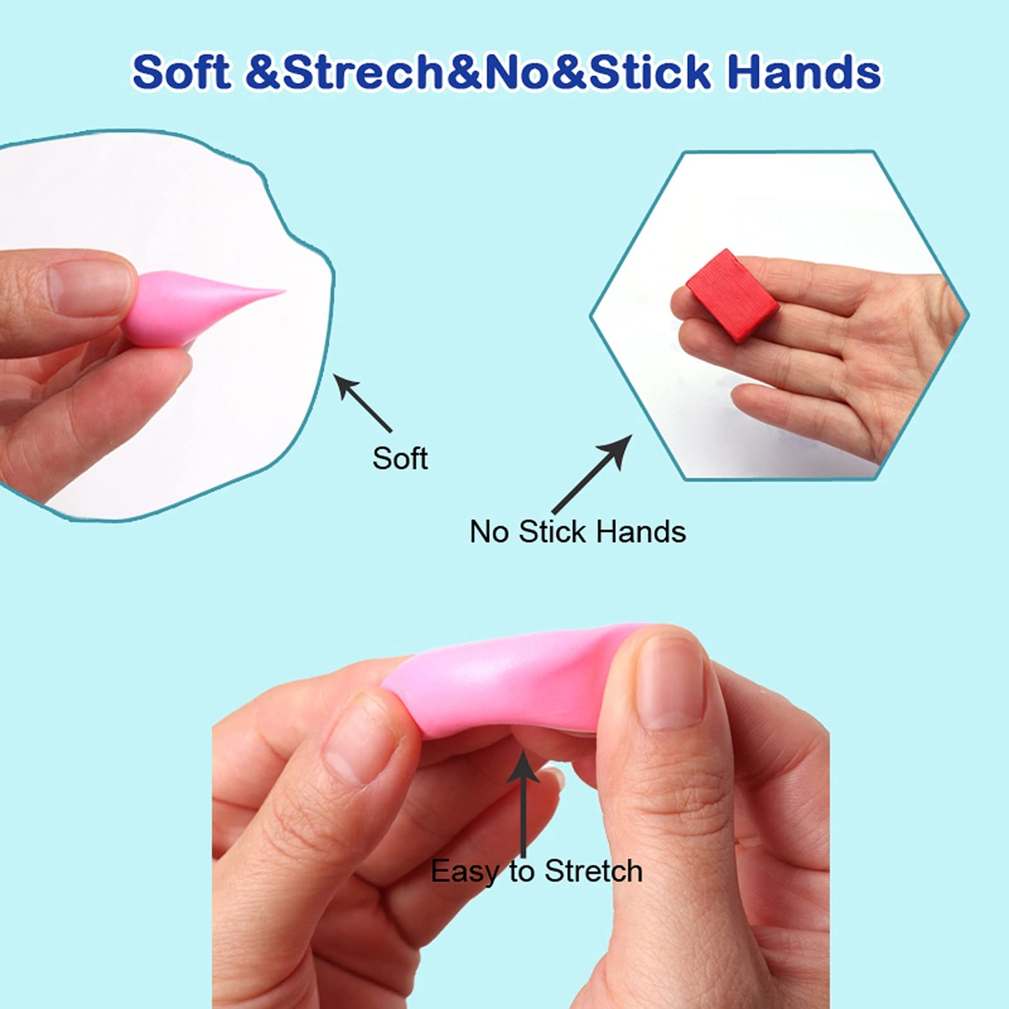 CiaraQ 24 Colors Small Block Polymer Clay Starter kit, Oven Bake Clay, DIY Molding Clay, Great for Kids, Beginners