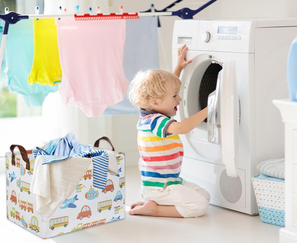 Car Kids Storage Basket Baby Boy Girls Basket Gift Basket Empty Cute Storage Bin Organizer Boxes Kids Toy Basket Rectangular Car Room Decor Book Shelf Basket (Car)