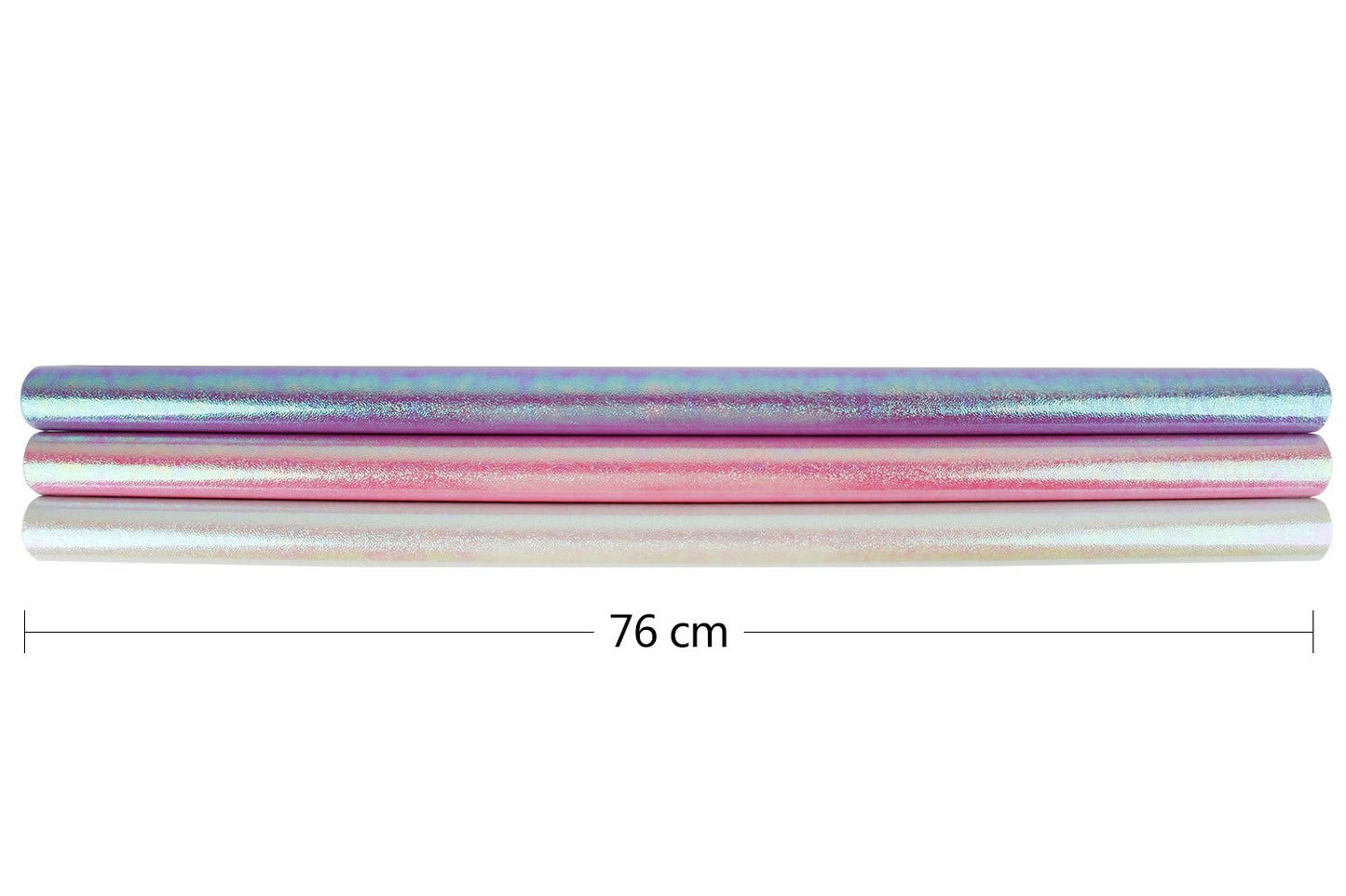 Wrapping Paper Roll - Pink/White/Purple Rainbow Color for Birthday, Wedding, Mother's Day, Valentine's Day, Holiday, Baby Shower Wrap - 3 Rolls - 30 inch X 120 inch Per Roll