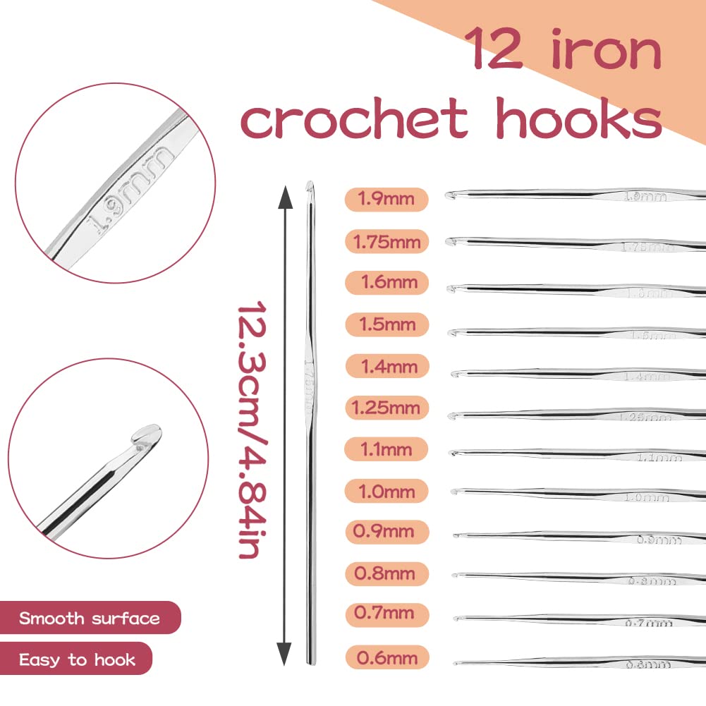 UzecPk 96 PCS Crochet Hooks Kit, Crochet Needles Set with Storage Bag, Aluminum Crochet Hooks with Stitch Markers and Large-Eye Blunt Needles for Experienced Crochet Hook Lovers