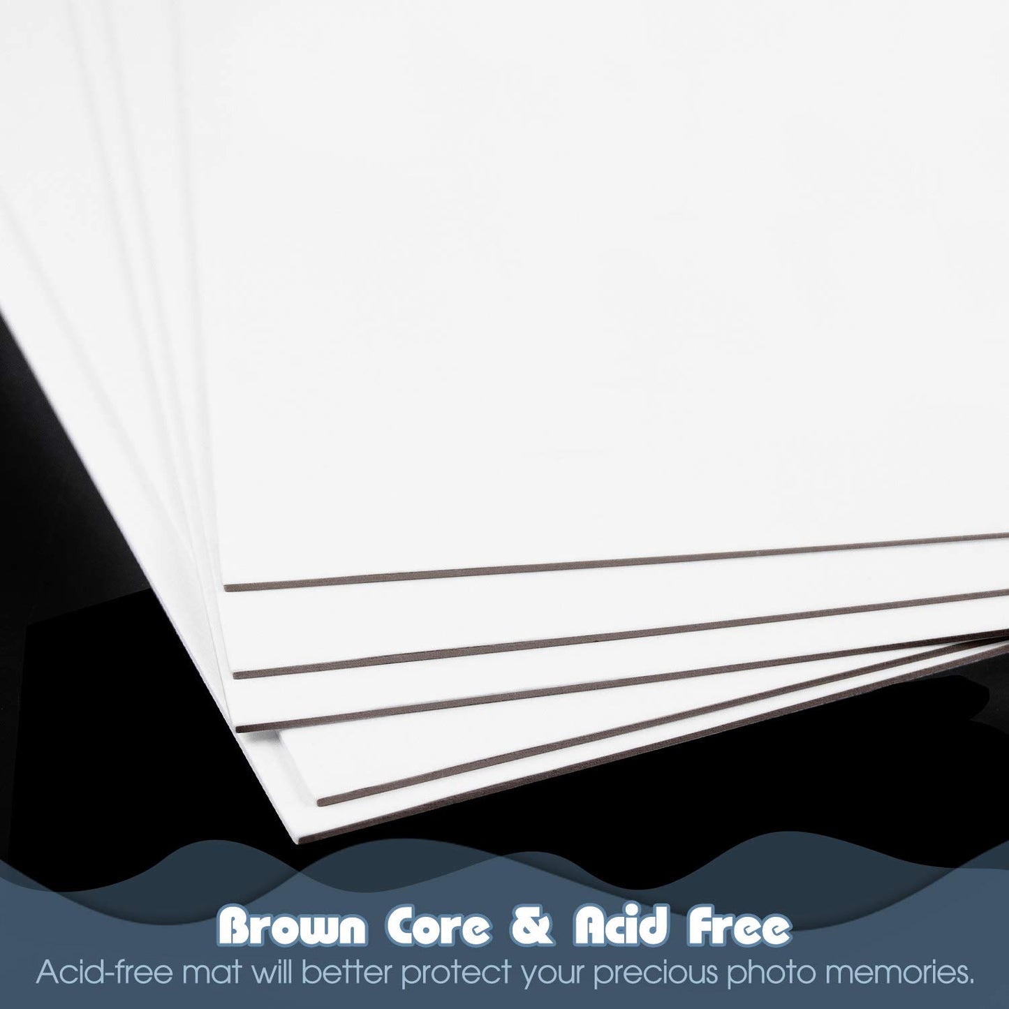 Golden State Art, Pack of 50, 8x10 Inch White Backing Boards