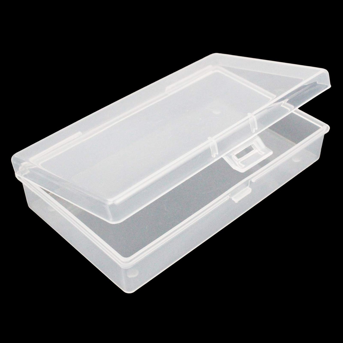 8 Pieces Rectangular Empty Mini Clear Plastic Organizer Storage Box Containers with Hinged Lids for Small Items and Other Craft Projects (135 x 80 x 30 mm)