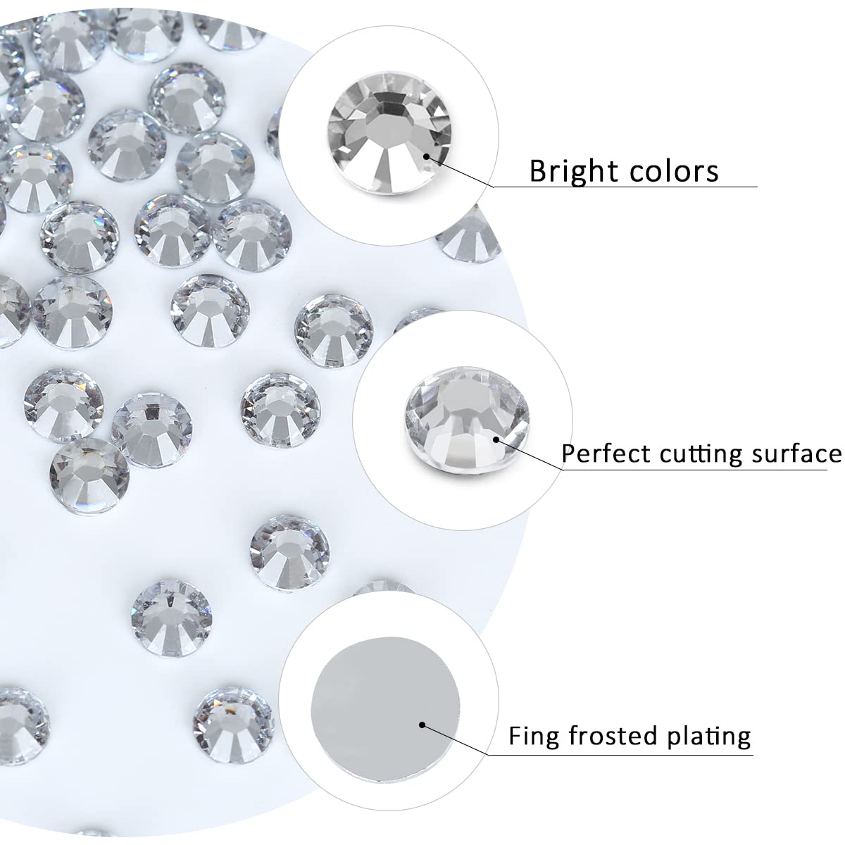 12 Grids 3792pcs Pieces Clear Flatback Rhinestones for Crafts,White Nail Gems Gemstones Crystals Jewels,Craft Glass Diamonds Stones Bling Rhinestone with Tweezers and Picking Pen(SS6~SS20 Crystal)
