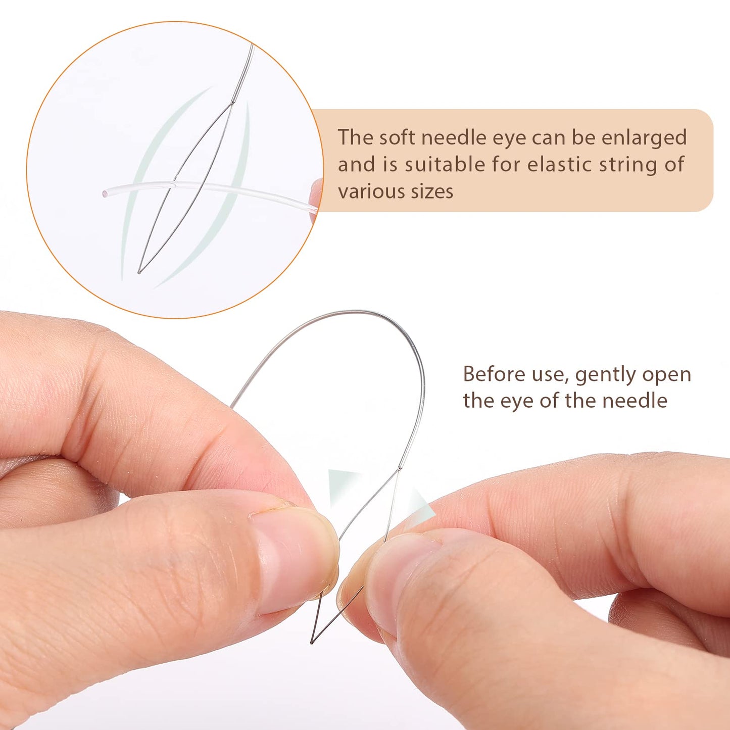 Pink Electric Bead Spinner & 4 PCS 5.3 inch Large Eye Curved Beading Needles, Suitable for Clay Bead, Seed Bead, Round Beads, Bead Spinner for Jewelry Making, Bracelet, Necklace (Patent)