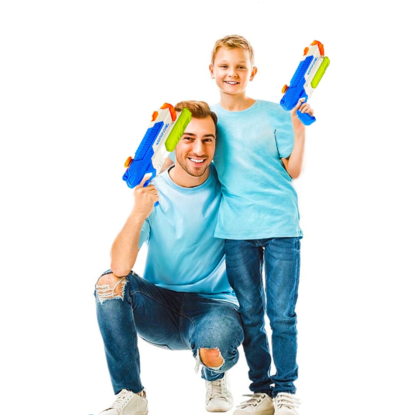 Water Guns for Kids - Summer Soaker Squirt Guns, 400CC/40ft for 3 Years Old and up Boys Girls Adults - 2 Pack Outdoor Toy for Swimming Pool Yard Lawn Beach