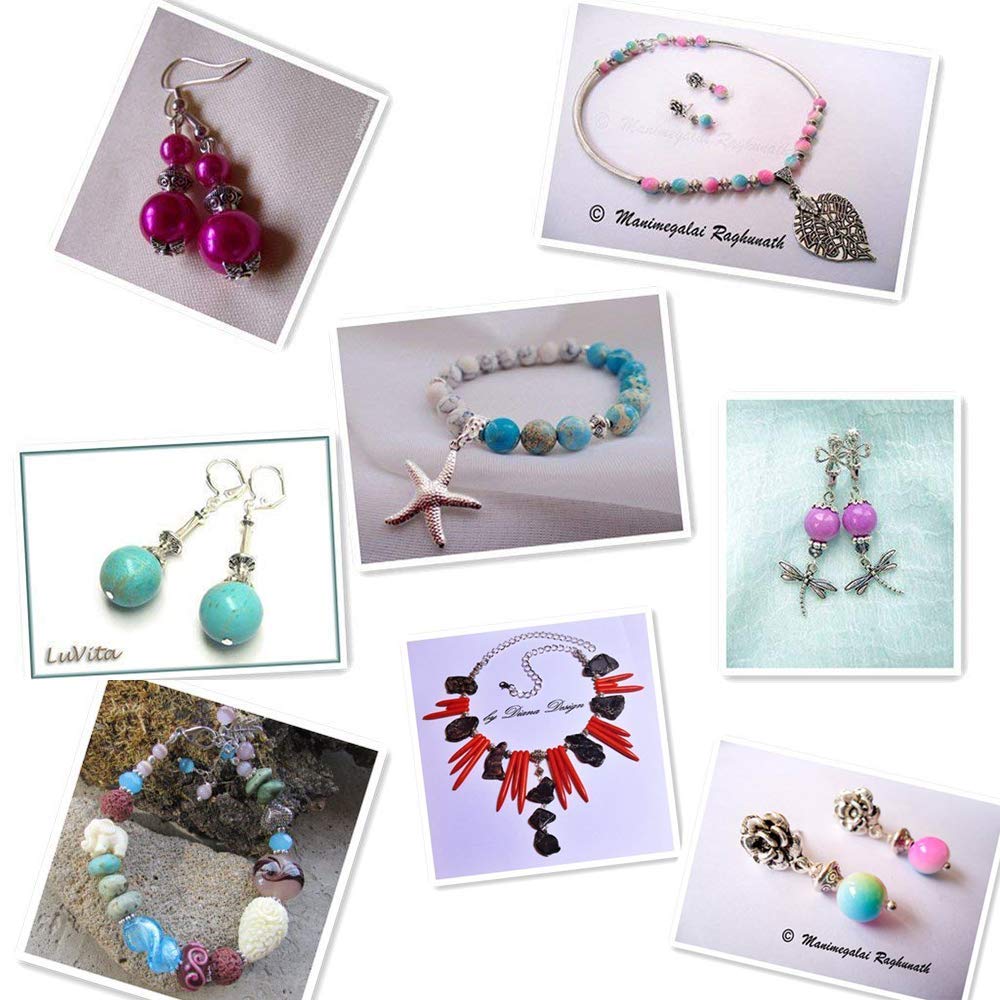 PH PandaHall 300pcs 6 Style Antique Silver Spacer Beads, Tibetan Metal Alloy Tube Spacers Flower Flat Rondelle Small Loose Beads for Bracelet Necklace Earring Jewelry Making Supplies