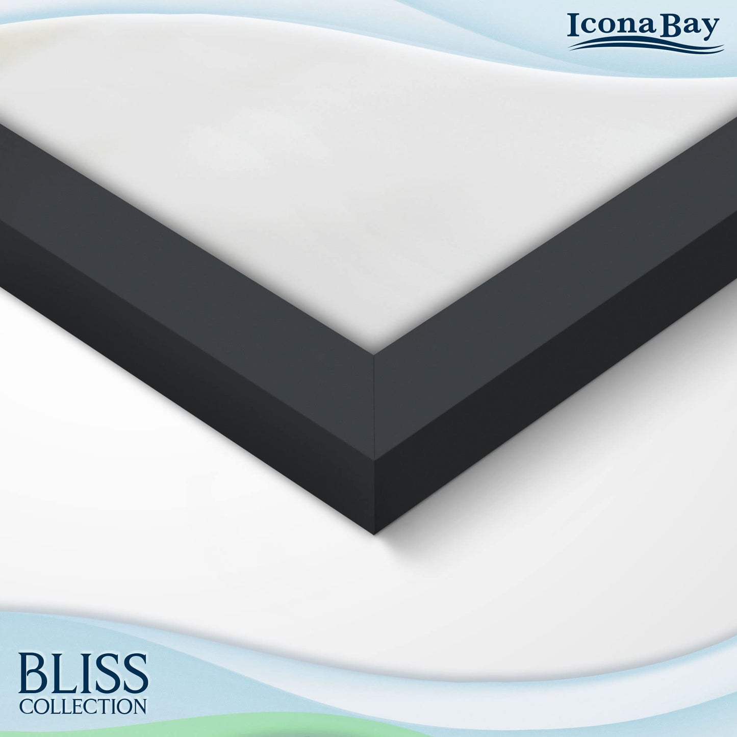 8.5x11 Black Certificate Frame, Modern Style Wood Composite Document Frame, Table Top or Wall Mount, Bliss Collection