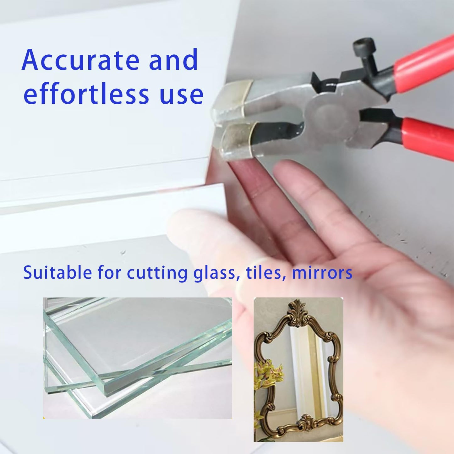 Glass Cutting Tool Kit,Glass Cutters Tools Set with Oil Feed Glass Cutter Glass Running Pliers Breaker Pliers, Glass Cutting for Stained Glass Mosaic Tiles Mirrors,Zipper Package