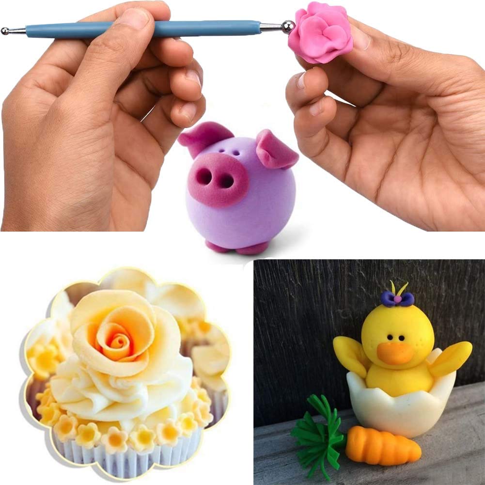 10Pcs Dotting Tools Ball Styluses for Rock Painting, Pottery Clay Modeling Embossing Art Mandala