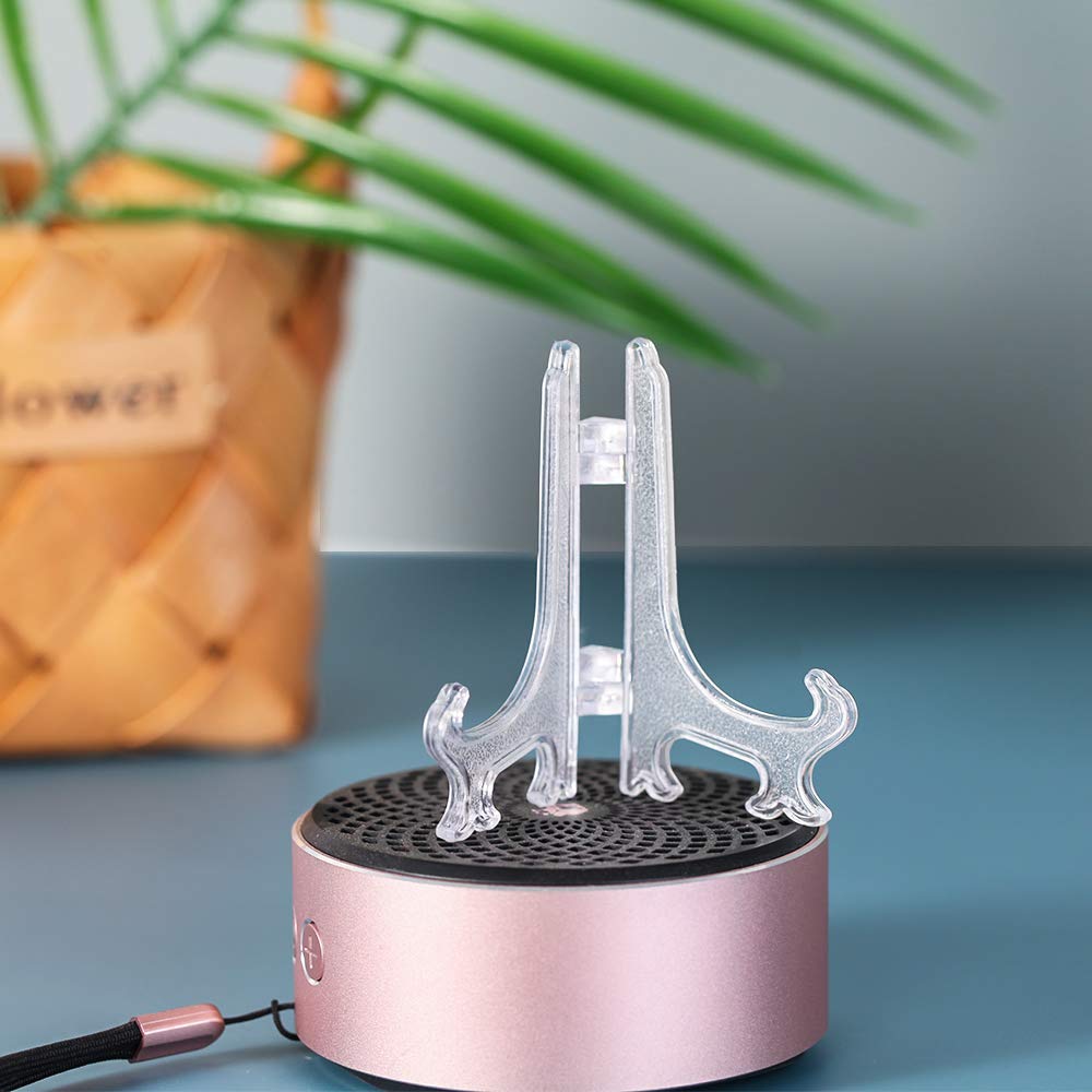 Artliving 3 Inch Clear Plastic Easels or Stand/Plate Holders to Display Pictures or Other Items at Weddings, Home Decoration, Birthdays, Tables (12 Pack)