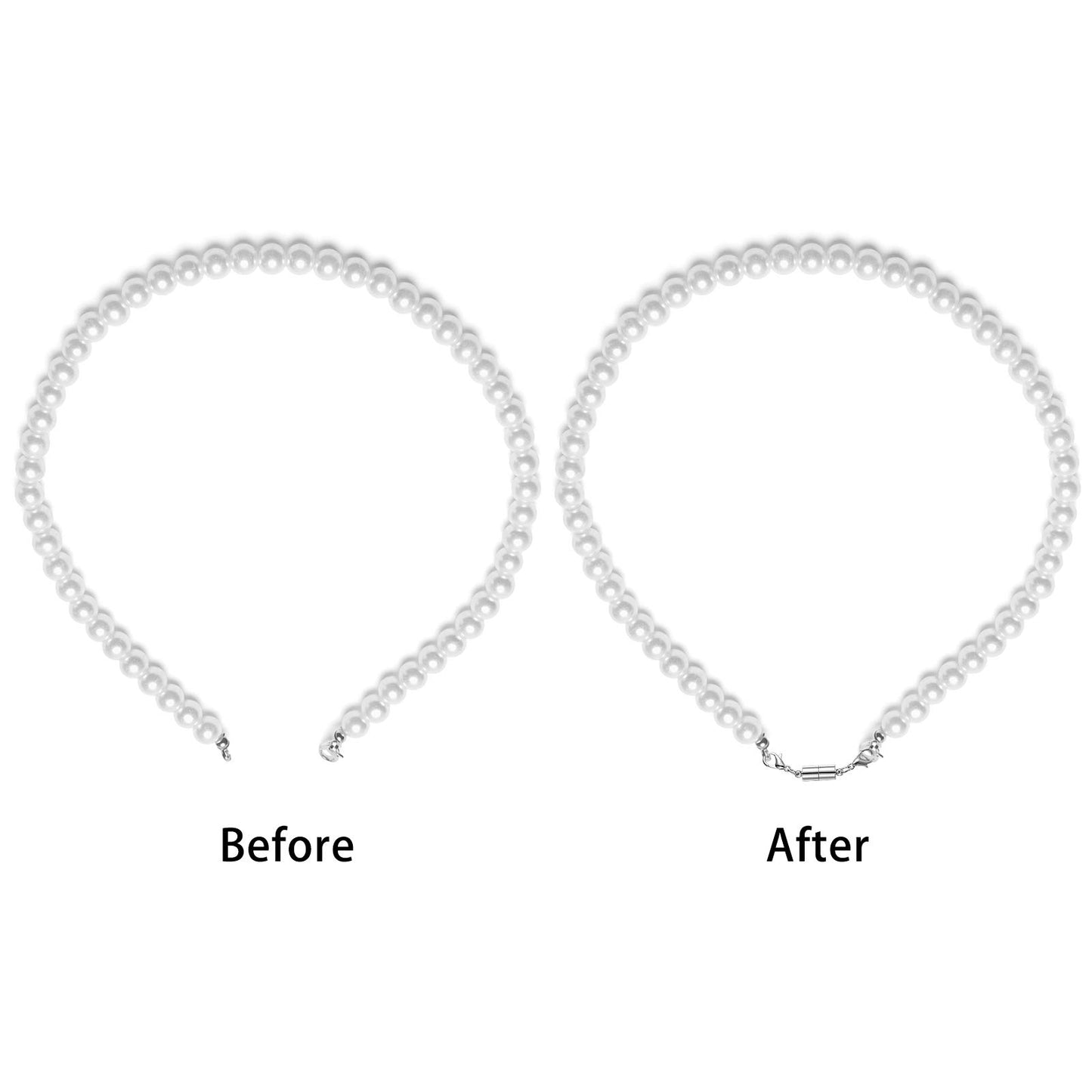 Yaomiao 30 Pcs Gold and Silver Necklace Clasps Magnetic Jewelry Locking Clasps and Closures Bracelet Lobster Clasp Connector for DIY Necklace Bracelet Jewelry Crafts Making Supplies