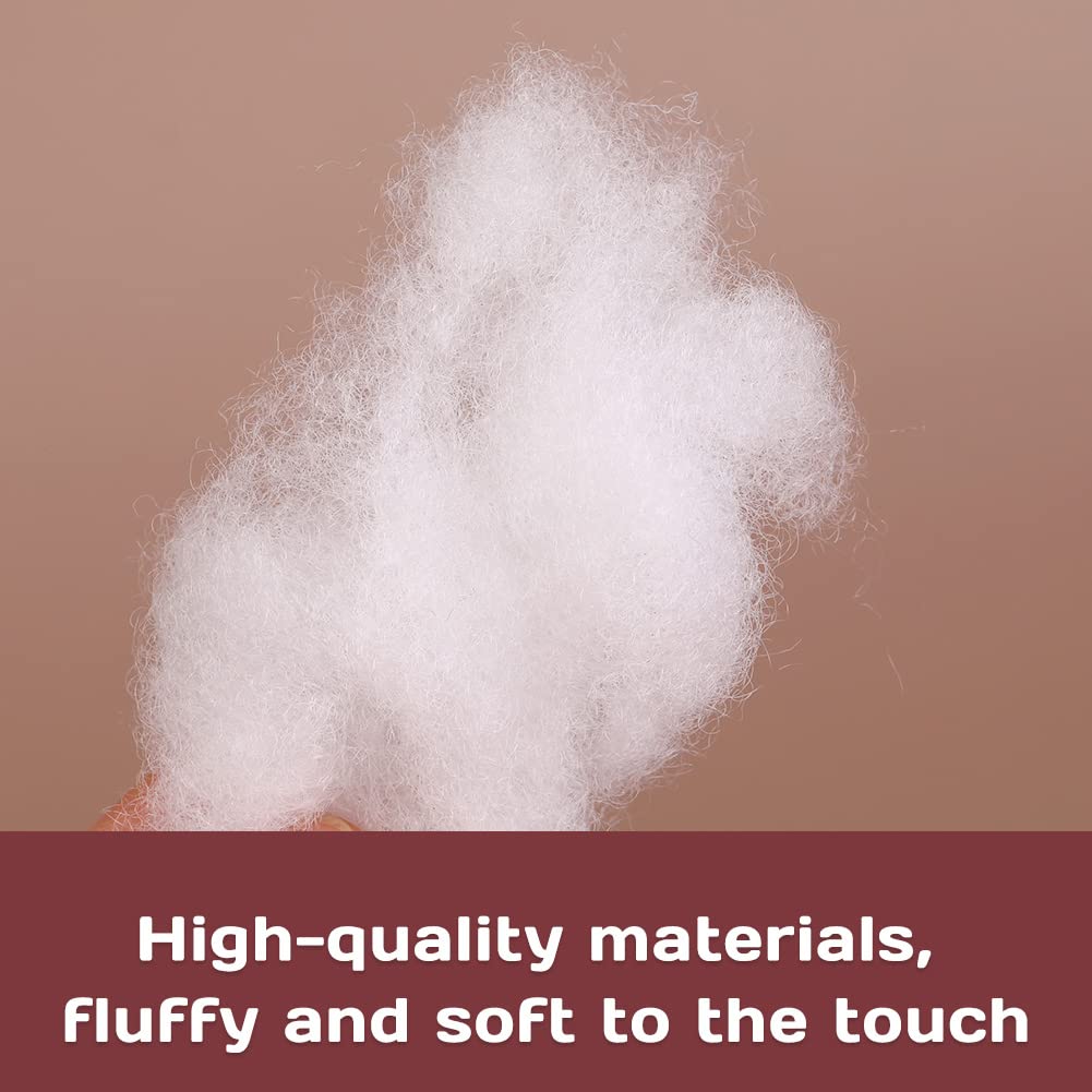 BUTUZE 150g Polyfill Stuffing Fiber Fill, White Premium Fiber Fill, High Resilience Fill Fiber, Recycled Polyester Fiber, Stuffing for Stuffed Animals, Pillow Filler