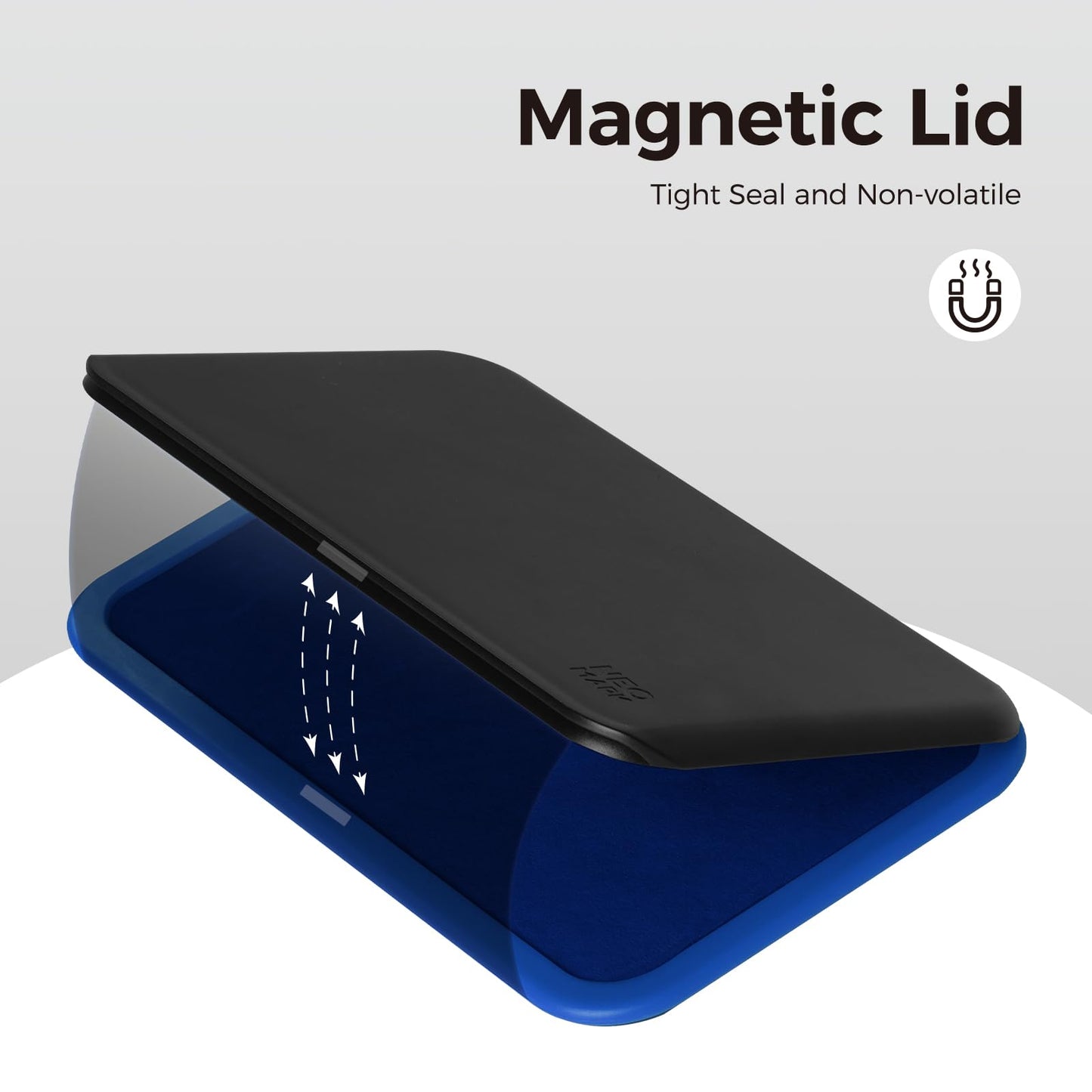 NEO MARK Large Stamp Pad Kit (1oz Ink Included) - 3.50"x 6.25", Magnetic Lid, Premium Quality Felt Stamp Pad (Blue)