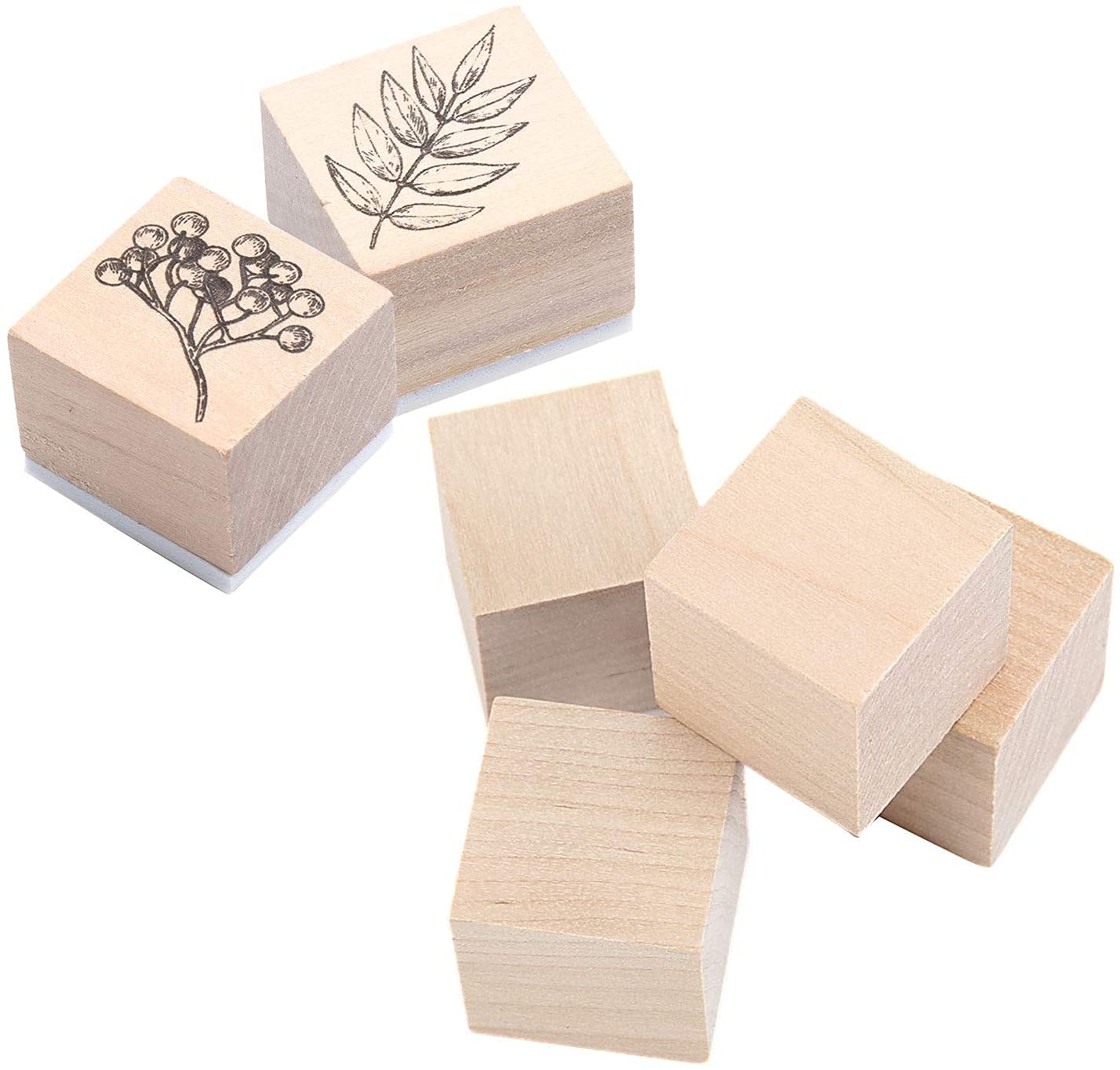 130 Pcs 1 inch Natural Solid Cube Wooden Unfinished Craft Wood Blocks Wood Cubes for DIY Craft Gifts (130pcs)