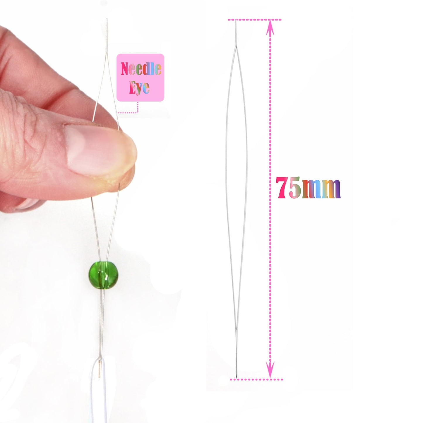 LPBeads 12 Rolls 0.8mm Elastic Stretchy String Cord for Bracelet Jewelry Making with Beading Needles and Ruler