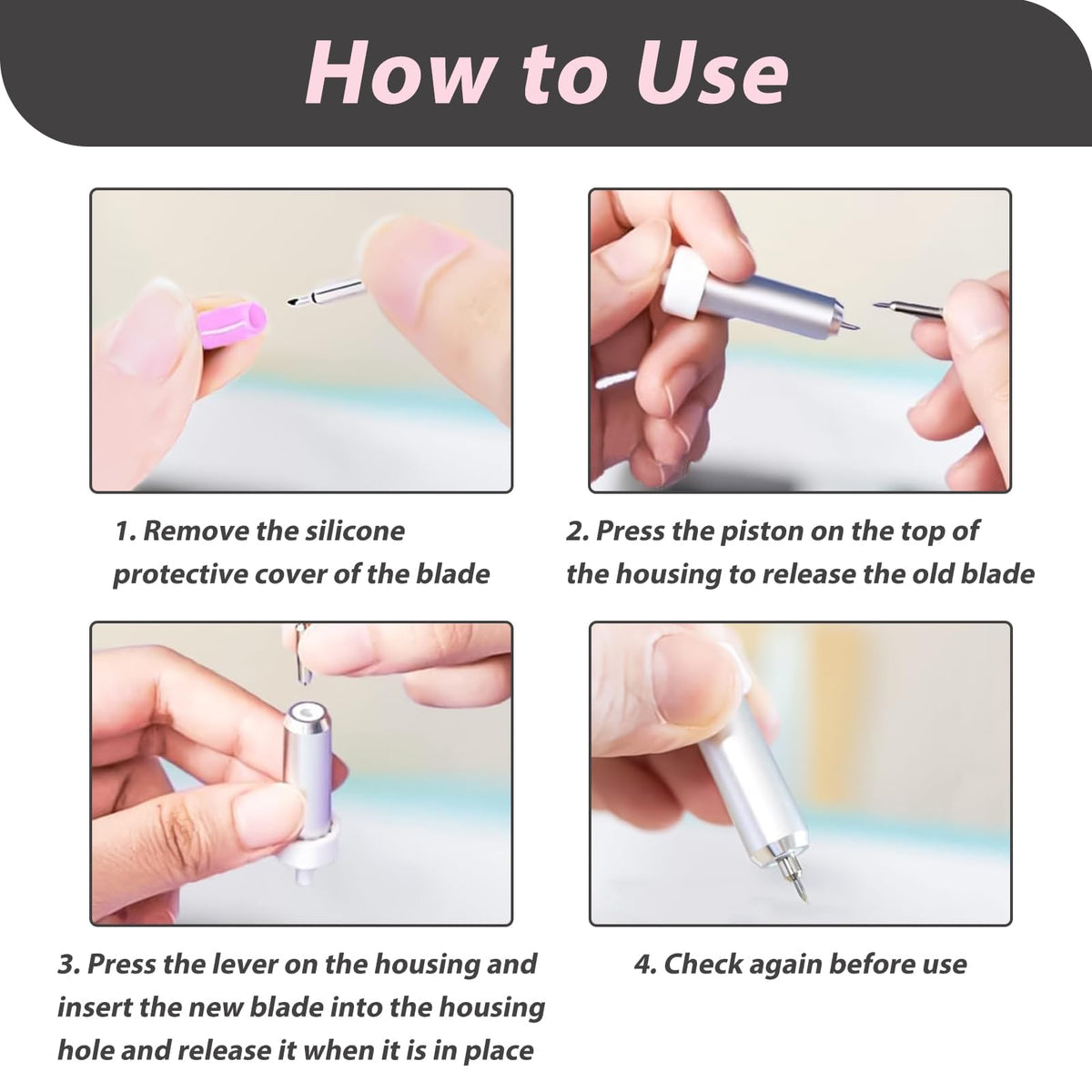 10 Pcs Replacement Blades for Cricut Joy, Includes 5Pcs 45° Standard Fine Point Blades + 3Pcs 60° Deep Cut Blades + 2Pcs 30° Shallow Cut Blades, Vinyl Plotter Blades for Cricut Joy Only