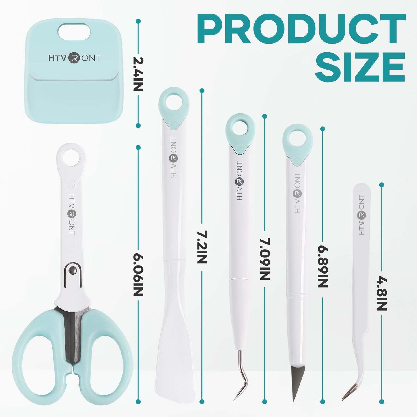 HTVRONT Weeding Tools for Vinyl - 6 Pcs Craft Weeding Basic Tool Set, Protable Vinyl Weeding Tool Kit for Iron-on Project, HTV Vinyl, Permanent Vinyl, Vinyl Tool Kit for Cricut Cutting Machine