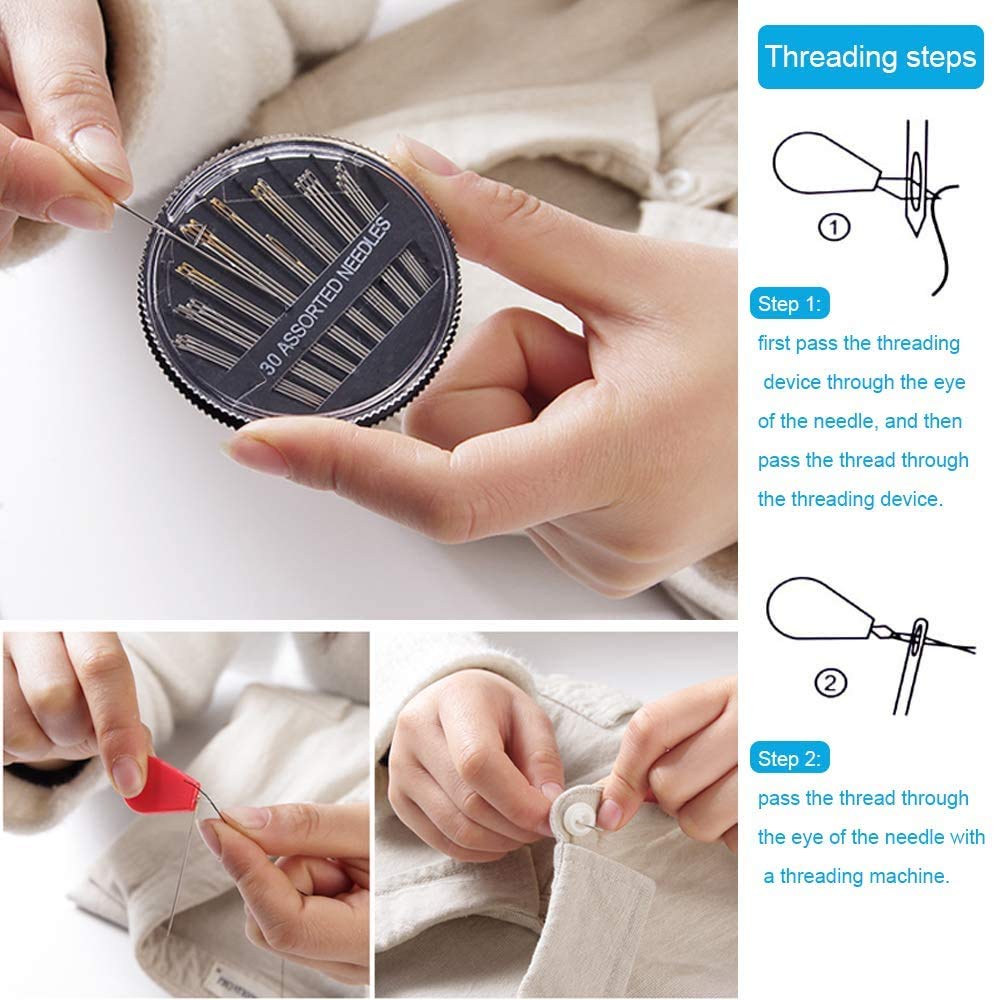 Premium Sewing Kit Set - Portable Sewing Supplies for Beginner Traveler and Emergency Clothing Fixes,DIY Crafts Accessories with Thread, Scissors, Needles, Tape Measure and Other Accessories