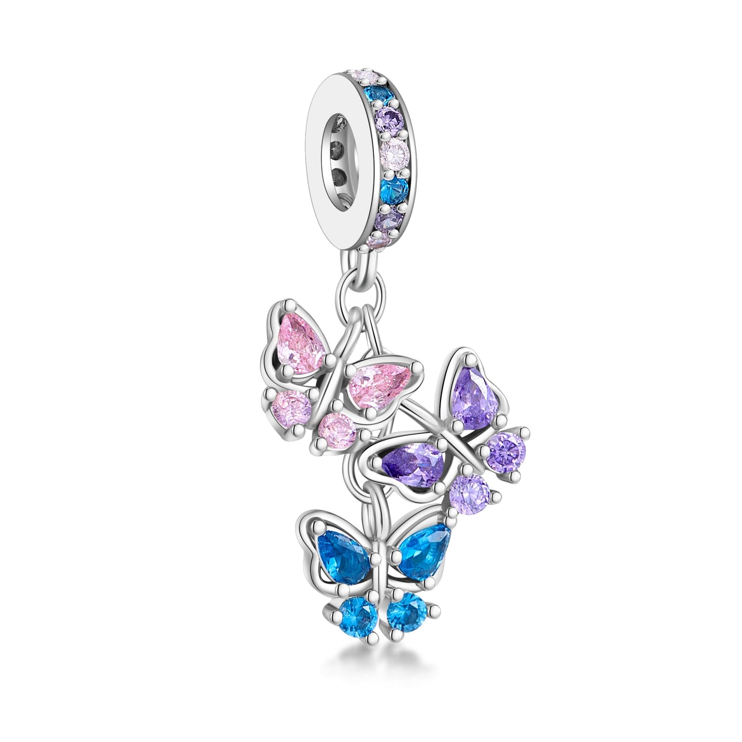 Alstade Flying Butterfly Charm 925 Sterling Silver Charms fits Bracelets and Necklace Pendant Bead Charms Jewelry Present for Women Family Friends
