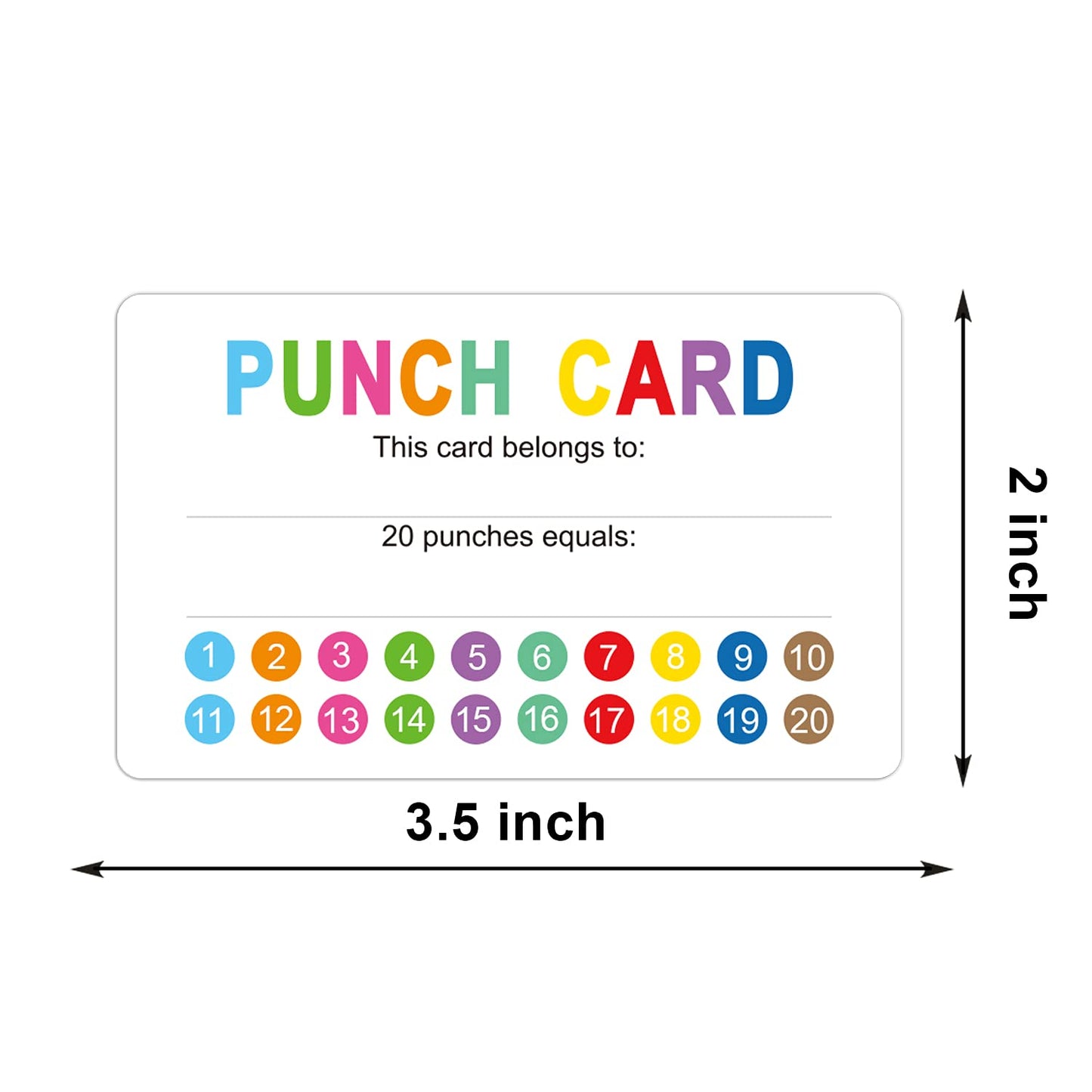 OUNENO 200 Pack Reward Punch Cards Behavior Incentive Awards for Kids Students Teachers Classroom Business Loyalty