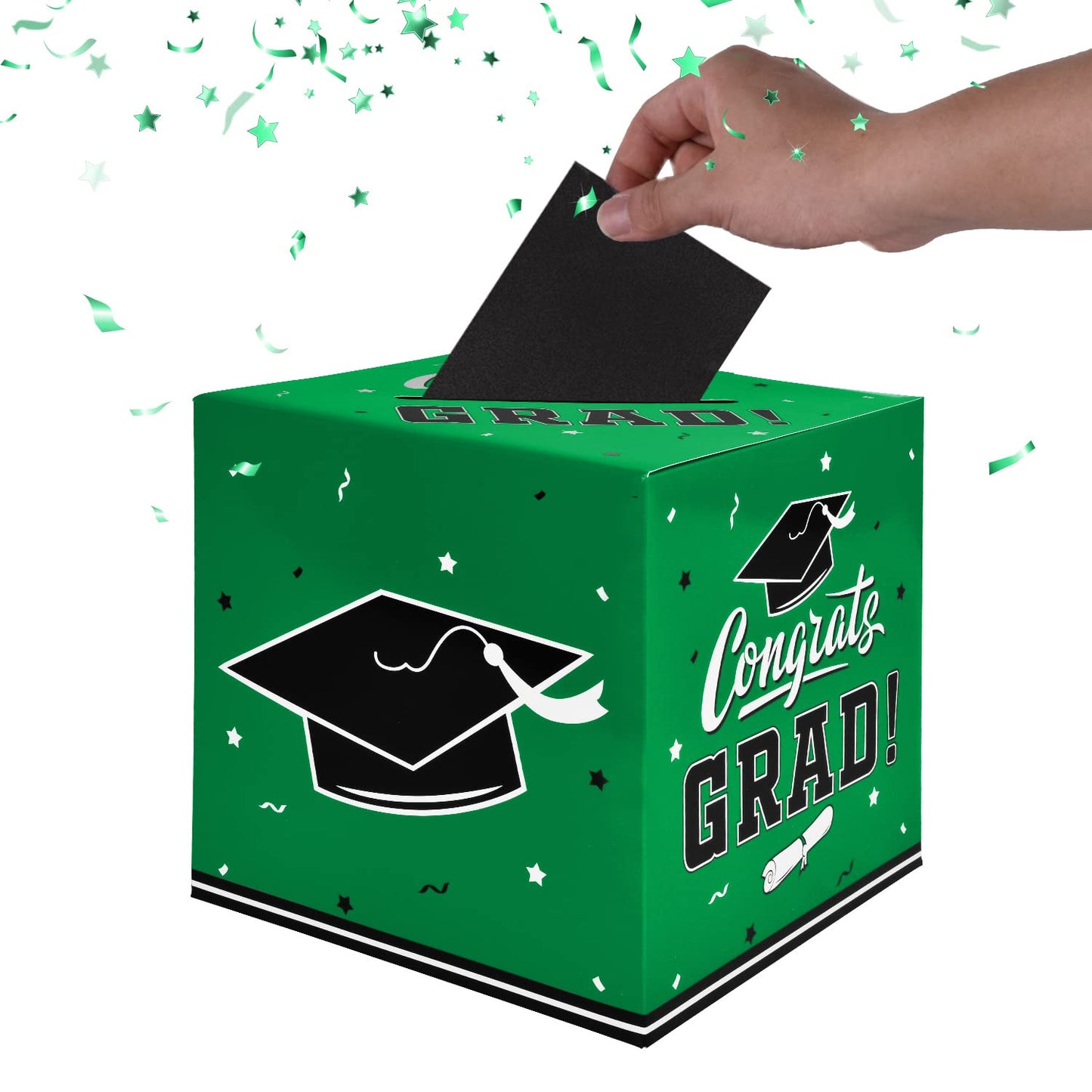 Gatherfun Graduation Party Decorations Graduation Box Graduation Card Box for Graduation Gift Graduation Party Favors Decor Party Supplies Green