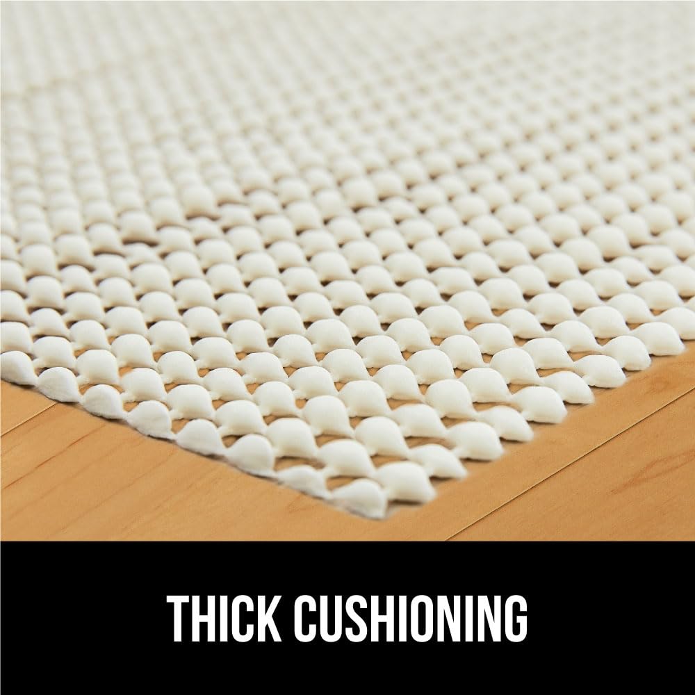 Strong Rug Pad Gripper, 2x4 FT, US Designed, Grips Help Keep Area Rugs Safe and in Place, Slip and Skid Resistant Pads for Hard Floors, Under Carpet Mat Cushion and Hardwood Protection