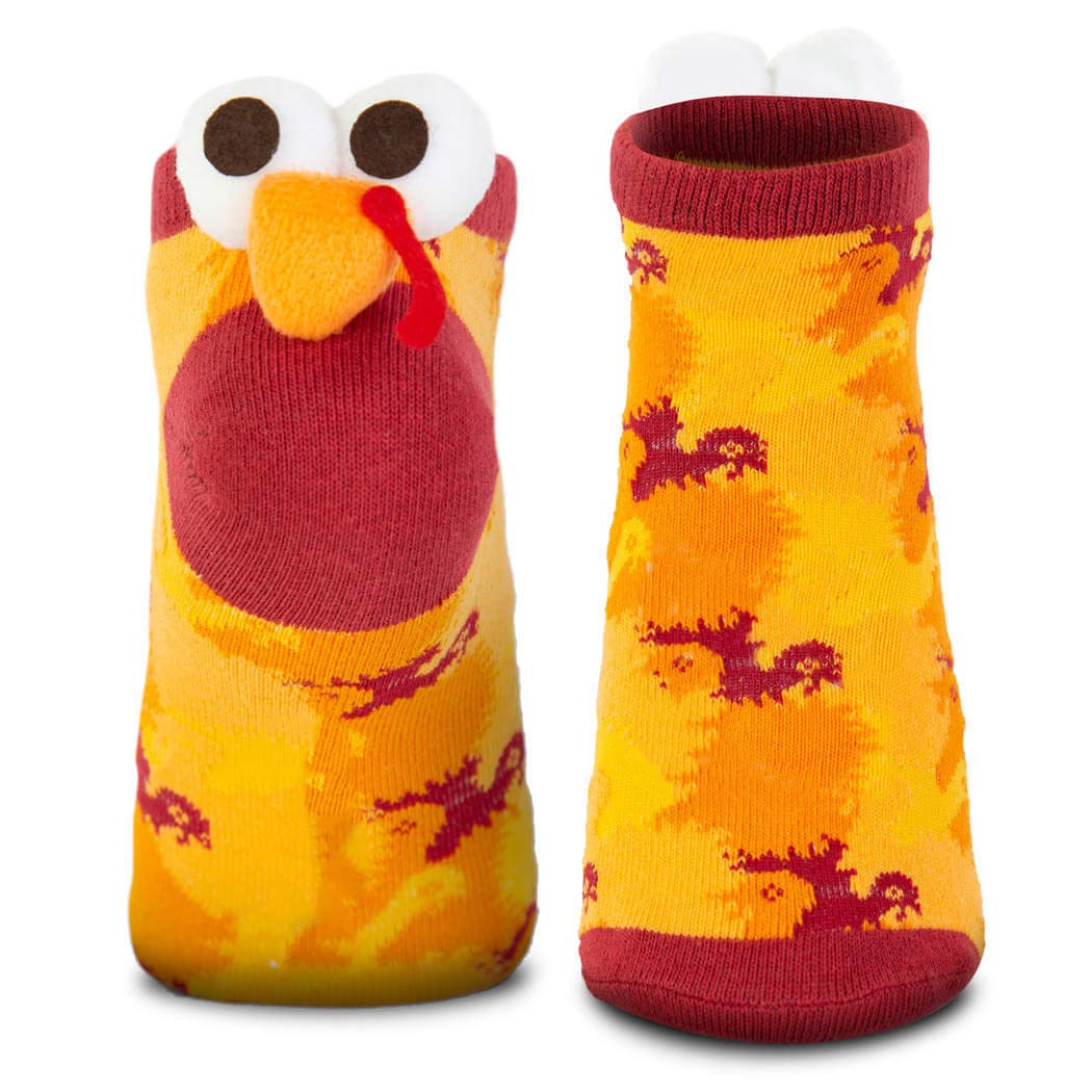 Gone For a Run Holiday Athletic Running Socks | Woven Low Cut | Thanksgiving Turkey Socks
