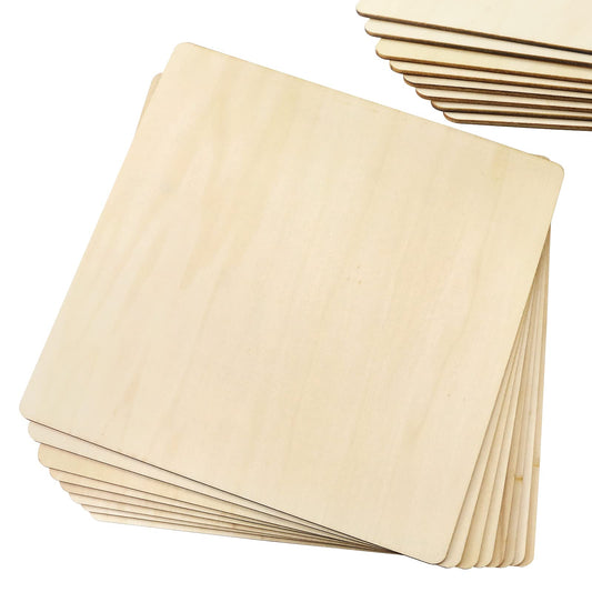 FSWCCK Pack of 4 PCS 12 x 12 Inch Craft Wood, Plywood Board Basswood Sheets, Perfect for DIY Projects, Drawing, Painting, Laser, Wood Burning, Wood Engraving and Laser Projects