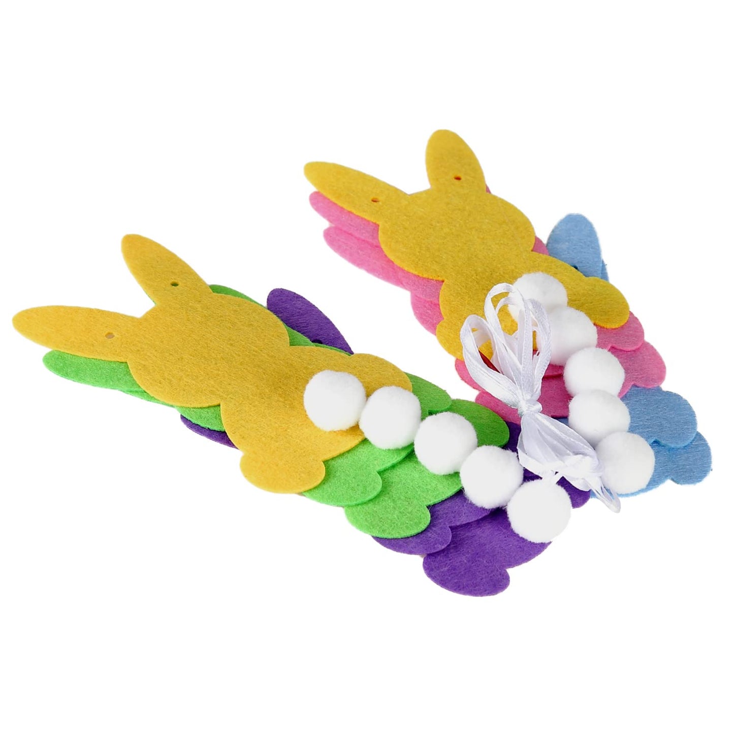 Easter Bunny Rabbit Banner Bunting Garland, Easter Decorations (Colorful Bunny)