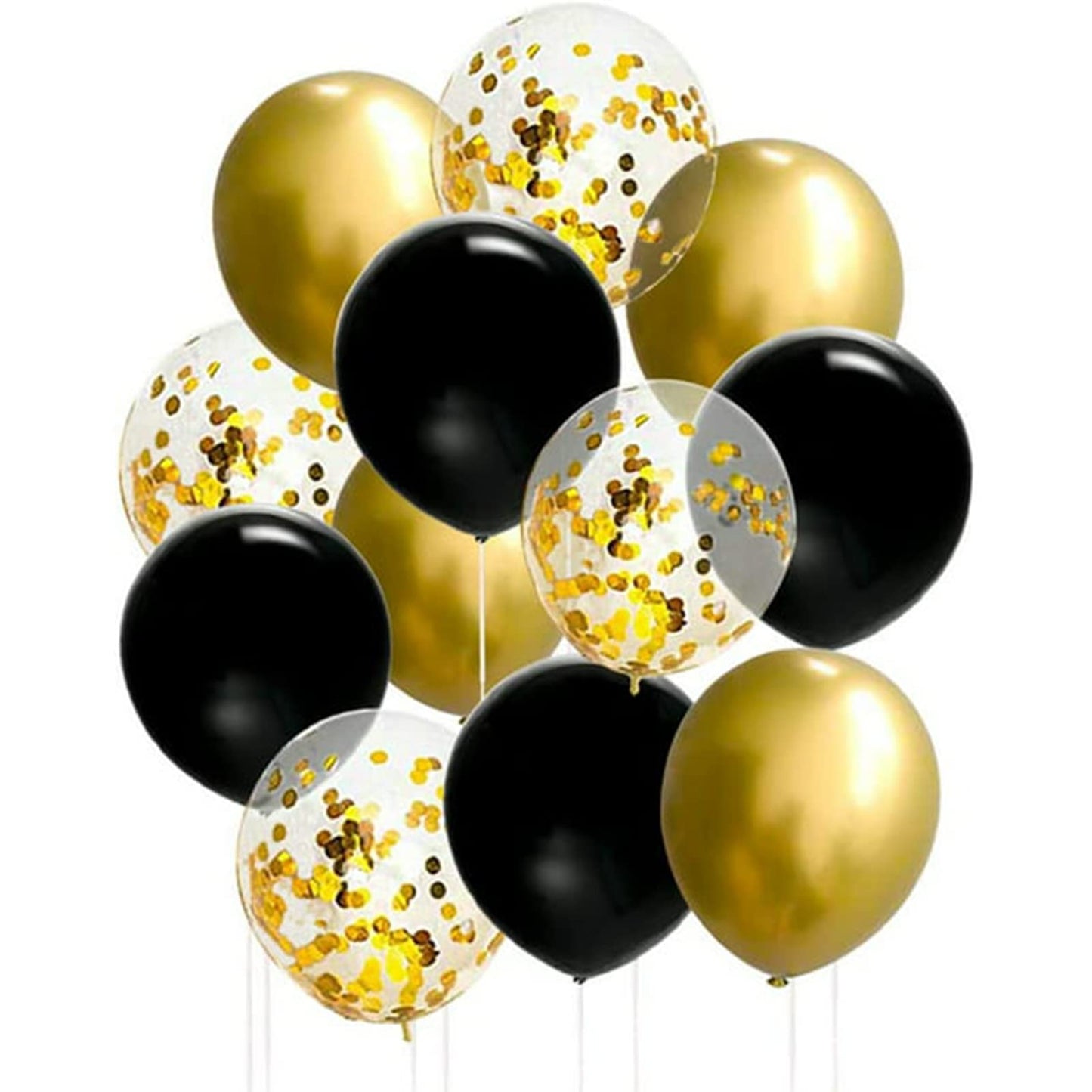 ZJDHPTY Black Gold Party Decorations Balloon Stand Centerpiece Table Decorations for Birthday Graduation Wedding Retirement Anniversary Father's Day Halloween New Years 2025 (Black gold set4)