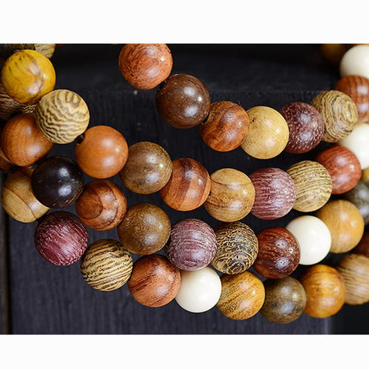 200pcs 8mm Gorgeous Natural Round Polished Rosewood Loose Beads for Jewelry Making DIY Handmade Crafts