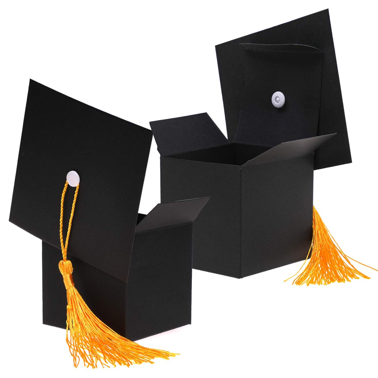 Konsait Graduation Decorations - 30PCS Grad Cap Box DIY Candy Boxes for Grad Party Favors