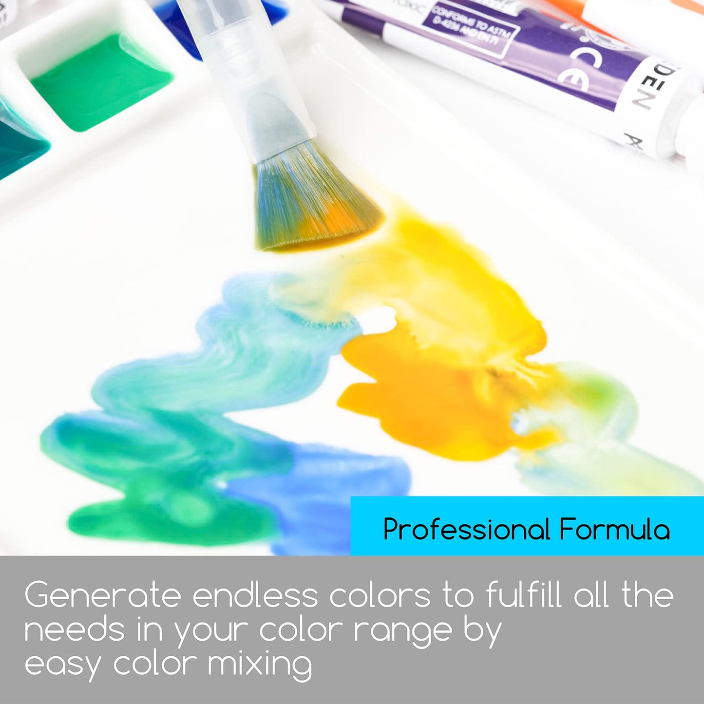 Watercolor Paint Tubes Set - 24 x 12ml/0.4oz Water Color Paints for Students Beginners