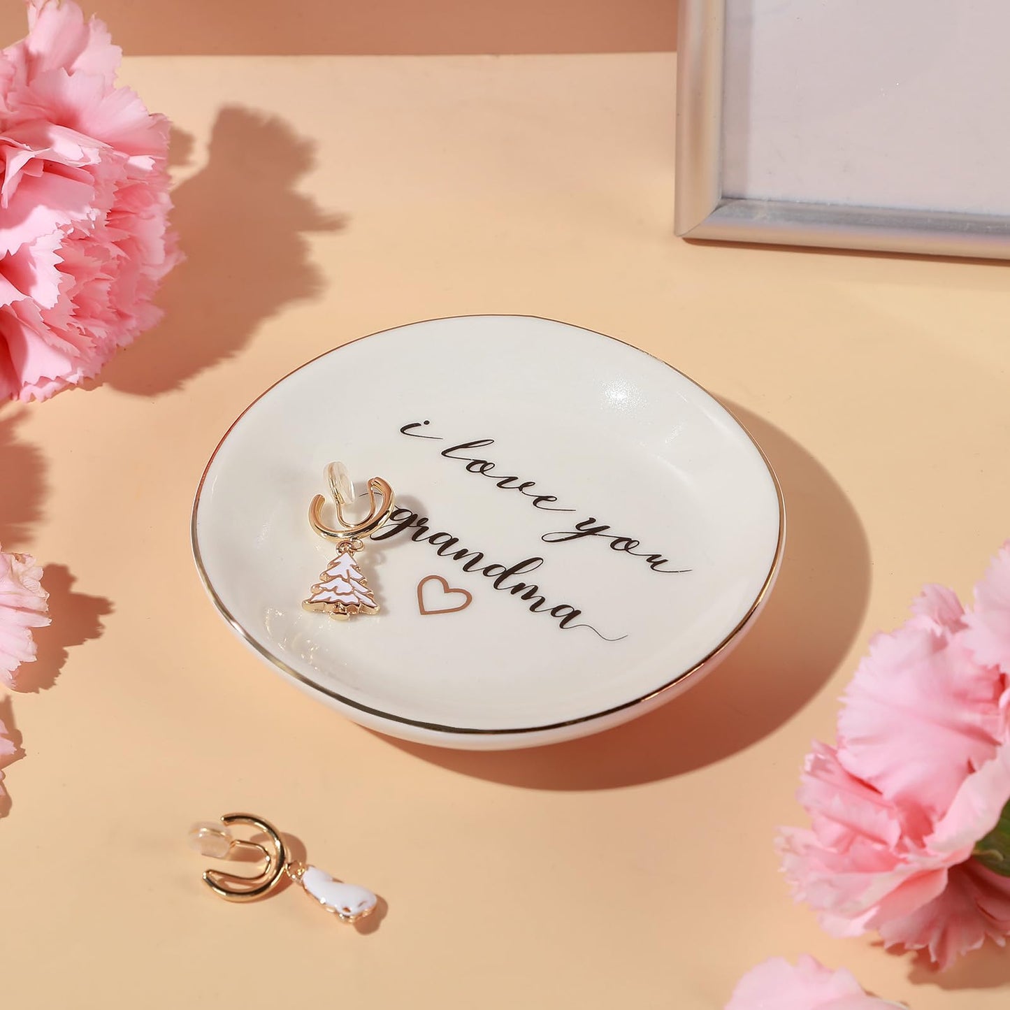PUDDING CABIN Gifts for Grandma Mothers Day Gifts, Ring Dish - I love you, grandma - Birthday Christmas Thanksgiving Gift for Grandmother, Godmother, Gigi, Mimi, Nana Gift