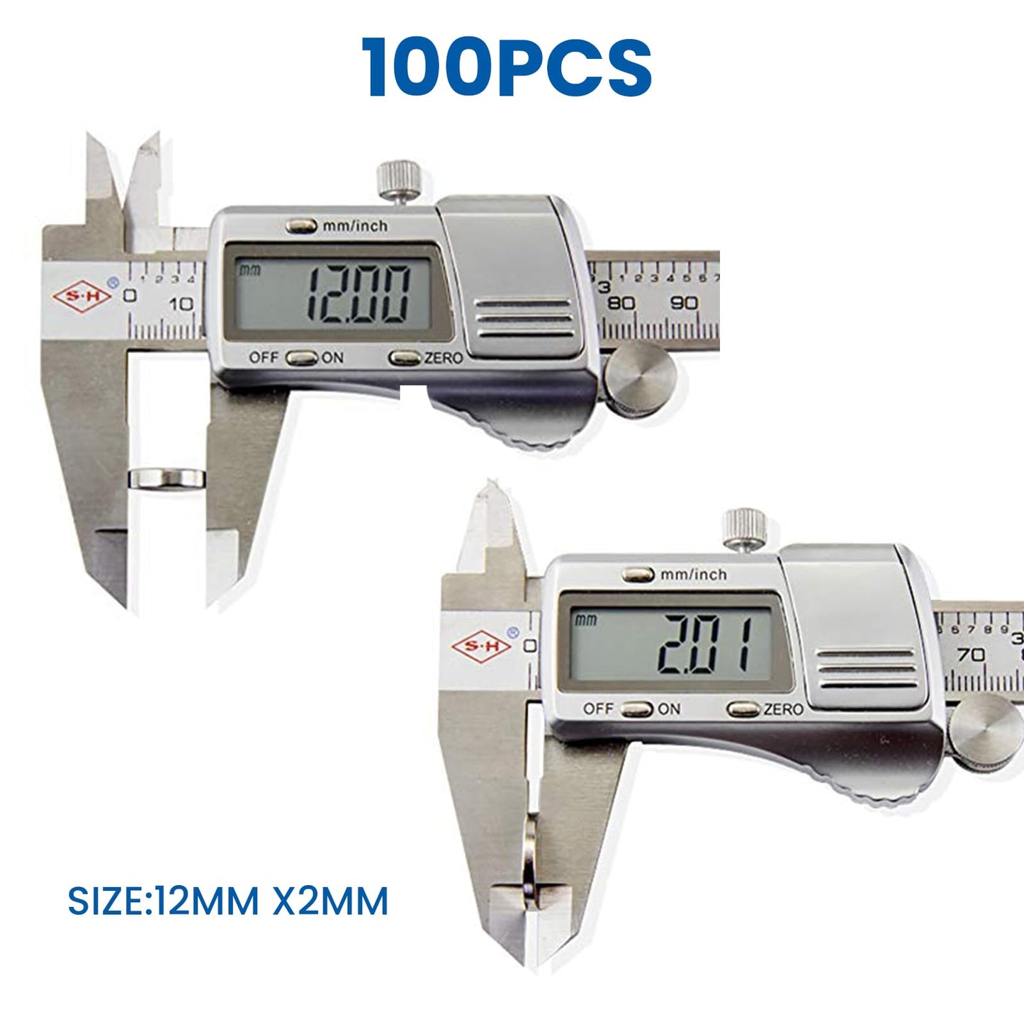 DIYMAG 100Pcs Refrigerator Magnets, Small Round Disc Magnets for Crafts, Premium Brushed Nickel Tiny Fridge Magnets, Office Magnets, and Whiteboard Magnets