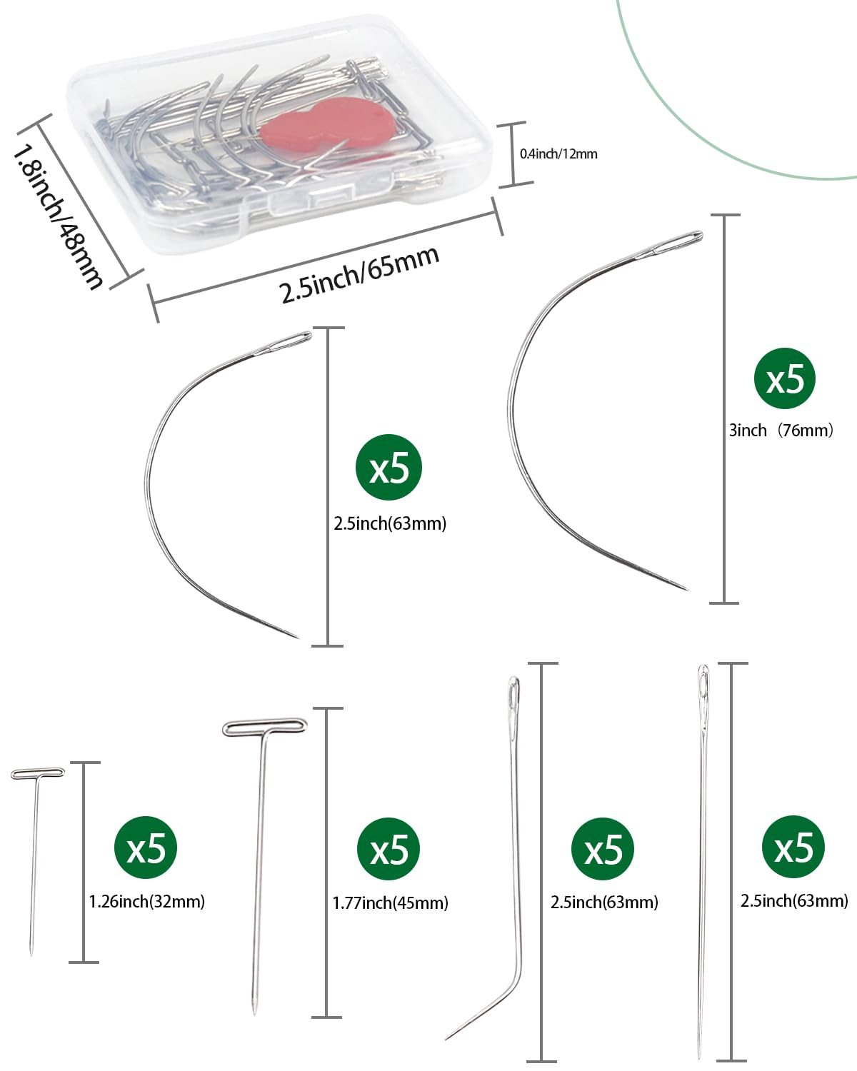 5 Rolls Hair Extension Thread Sewing Threads Hair Weave Threads with 30 Pieces T/C/J/I Needles Using for Hand Sewing,Hair Extensions,Wig Making Hair Extensions Modelling Crafts CJ