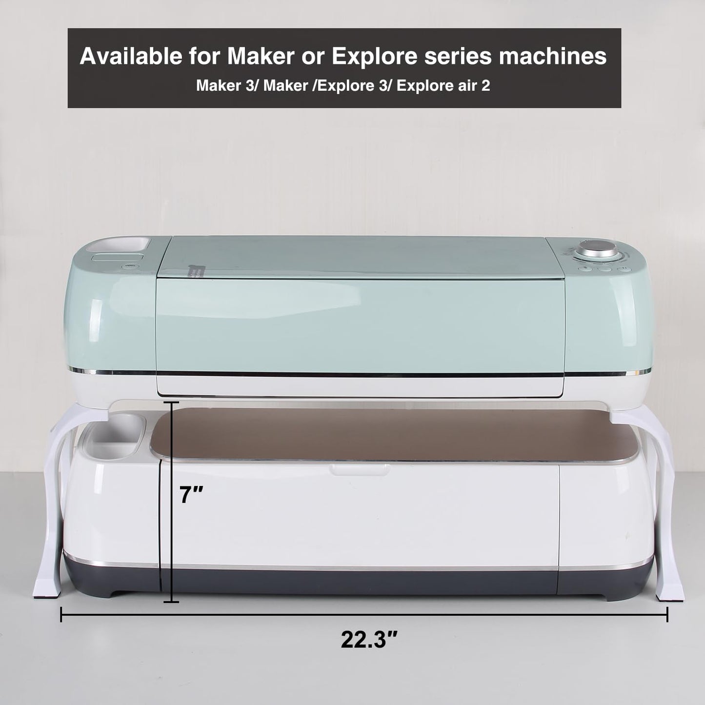 LOPASA 7'' Stand Legs for Cricut Maker 3/ Maker/Explore 3/ Explore Air 2 Machine Storage and Organization, Cutting Machine Accessories and Supplies and Tools Organizer, Table Space Saving