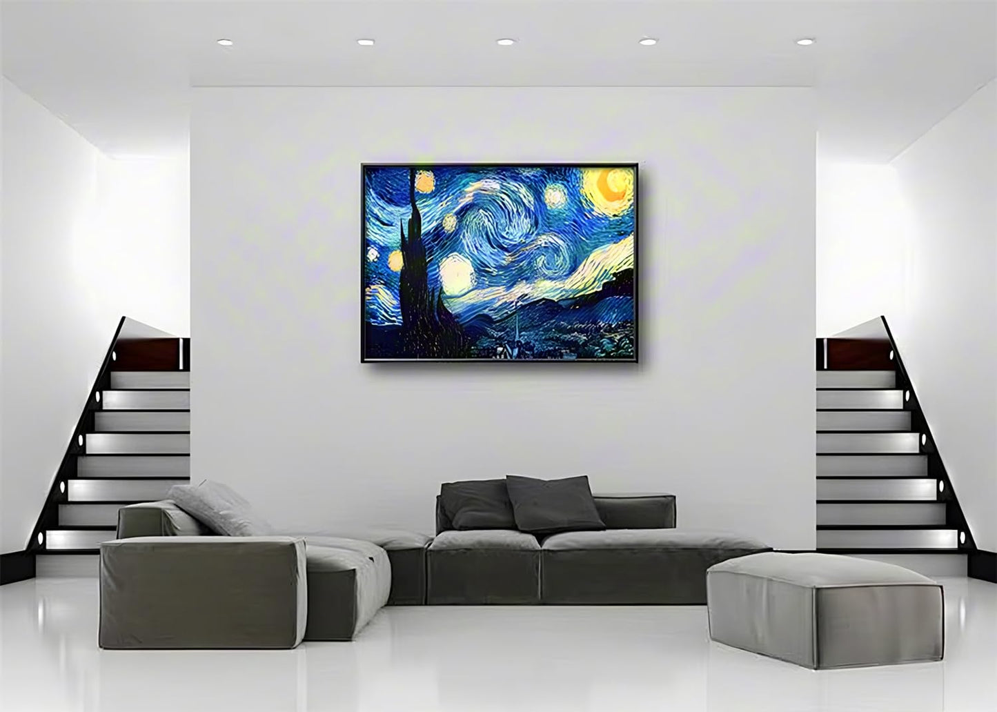 NIHO-JIUMA Van Gogh Starry Night Diamond Painting Kits,5D Diamond Art Van Gogh Full Drill Craft Painting Gift for Adult、Home Decor(30x40cm/12x16 Inches)