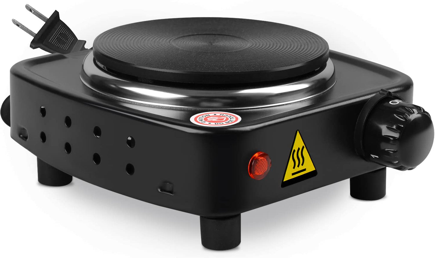 DINGPAI Hot Plate for Candle Making, Black Color Electric Hot Plate for Melting Wax, Chocolate, Candy and More
