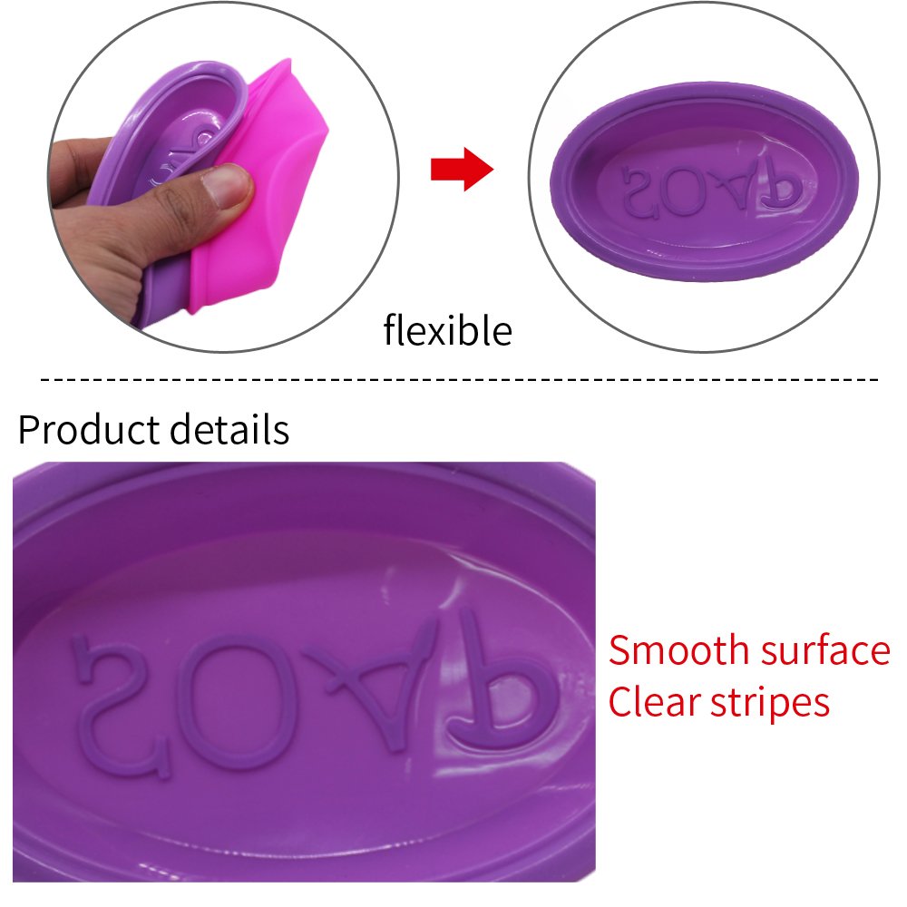 20 Pcs Silicone Soap Making Molds, Square Round Oval Shaped, FineGood Soft Cupcake Muffin Baking Pan for DIY Homemade Craft, Food Grade - Pink, Blue, Rose Red, Purple