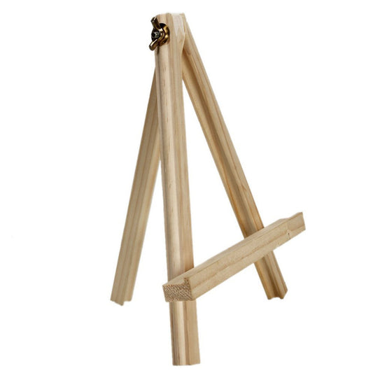 AUVOTTOKA Portable 9" Wood Tripod Tabletop Display Easel for Artist Painting, Sketching, Displaying Photos, Decorative Plates and More