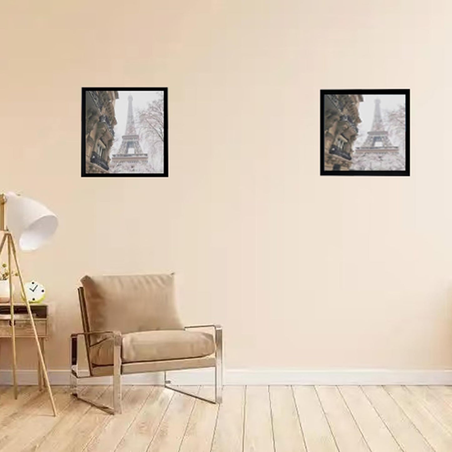 8x8 Picture Frame Black Set of 6, Display Pictures 8x8 Without Mat, Tabletop or Wall Mounting Photo Frame