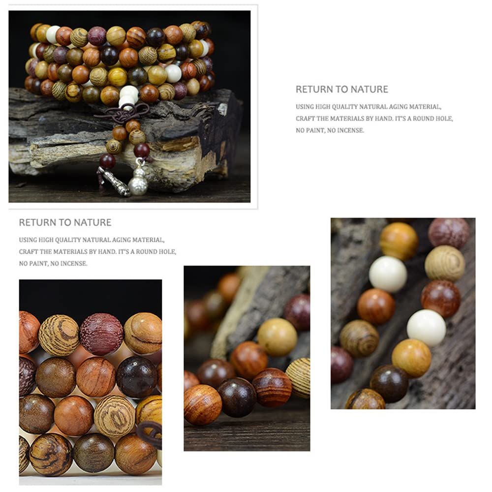 200pcs 8mm Gorgeous Natural Round Polished Rosewood Loose Beads for Jewelry Making DIY Handmade Crafts