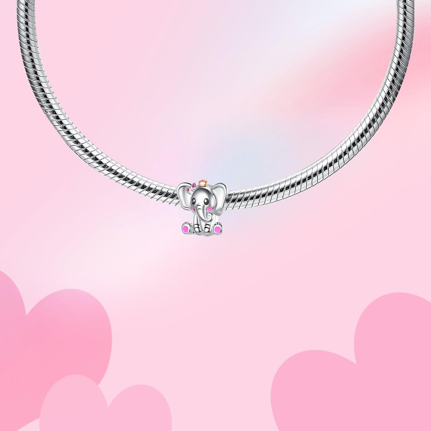 Alstade Cute Elephant Charm 925 Sterling Silver Charms fits Bracelets and Necklace Pendant Bead Charms Jewelry Present for Women Family Friends