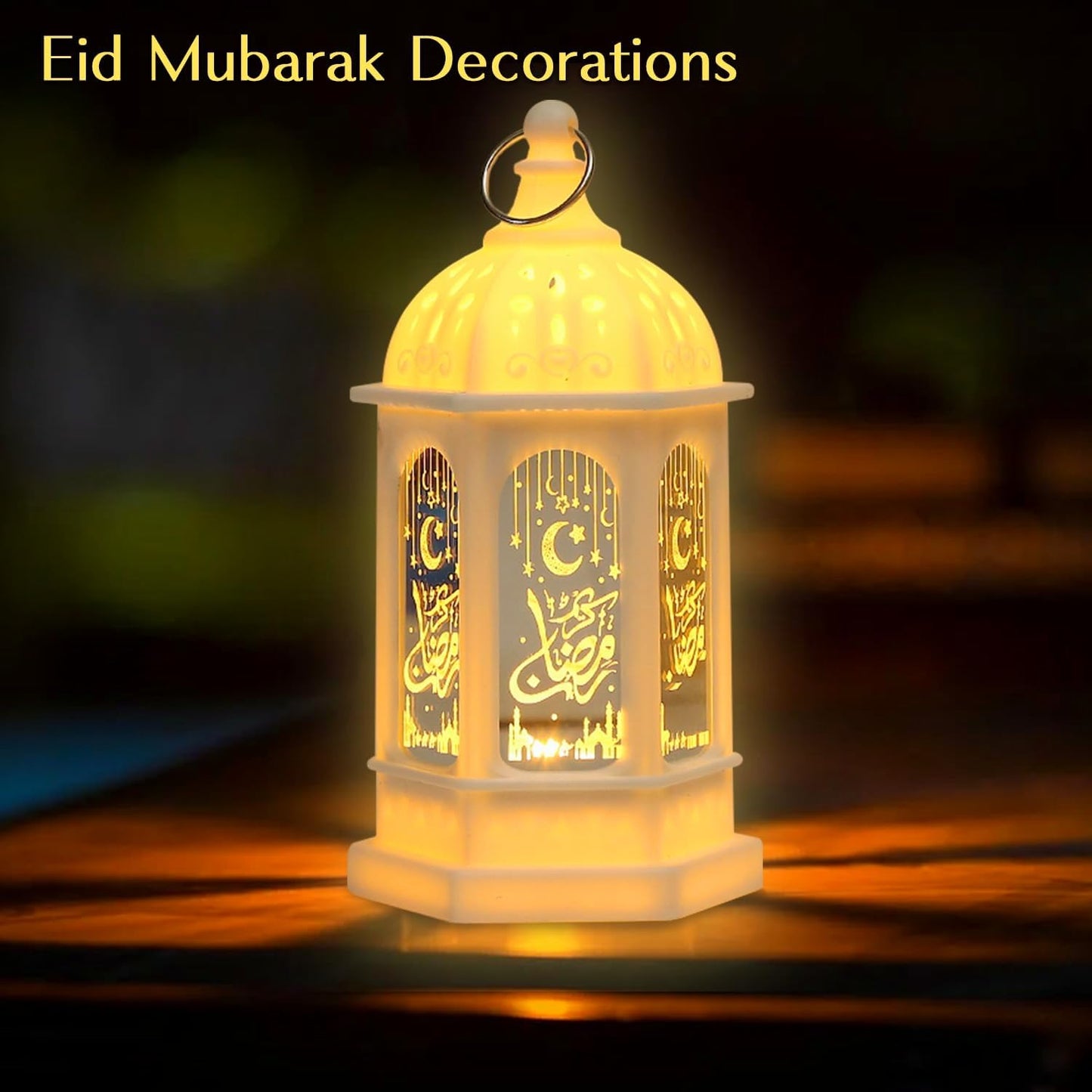 Ramadan Lantern Lights 2 Pack, Ramadan Decorations, Eid Decorations for Home, Mini Ramadan Lights, Eid Mubarak Decorations, Ramadan Eid Gifts, Ramadan Decorations for Home Party Table Windows