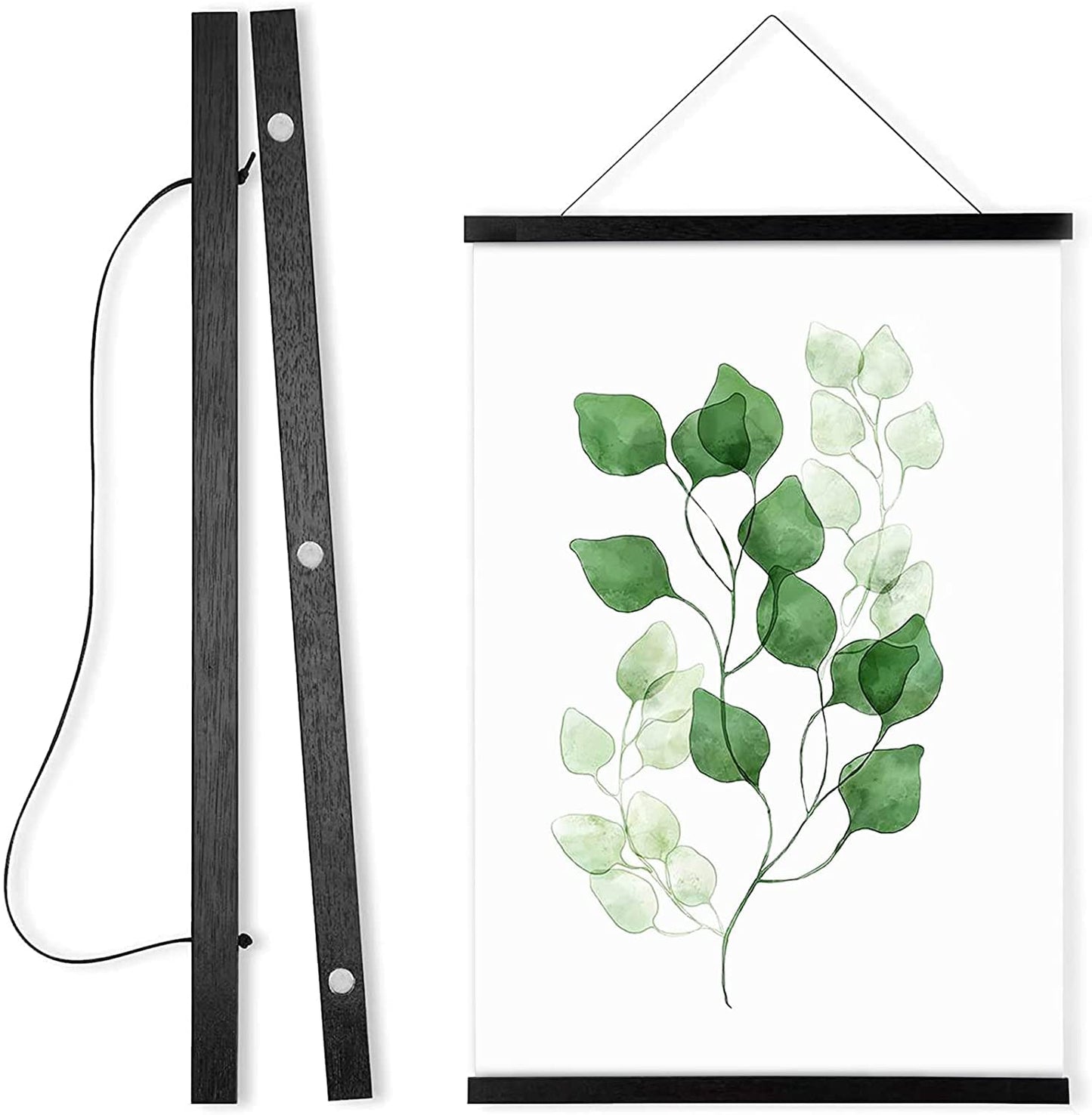 Magnetic Poster Hanger Frame, Black Magnet Poster Frame 12x16 12x18 12x36 for Paintings, Photos, Maps, Scrolls, Picture, Canvas Works and Art Prints