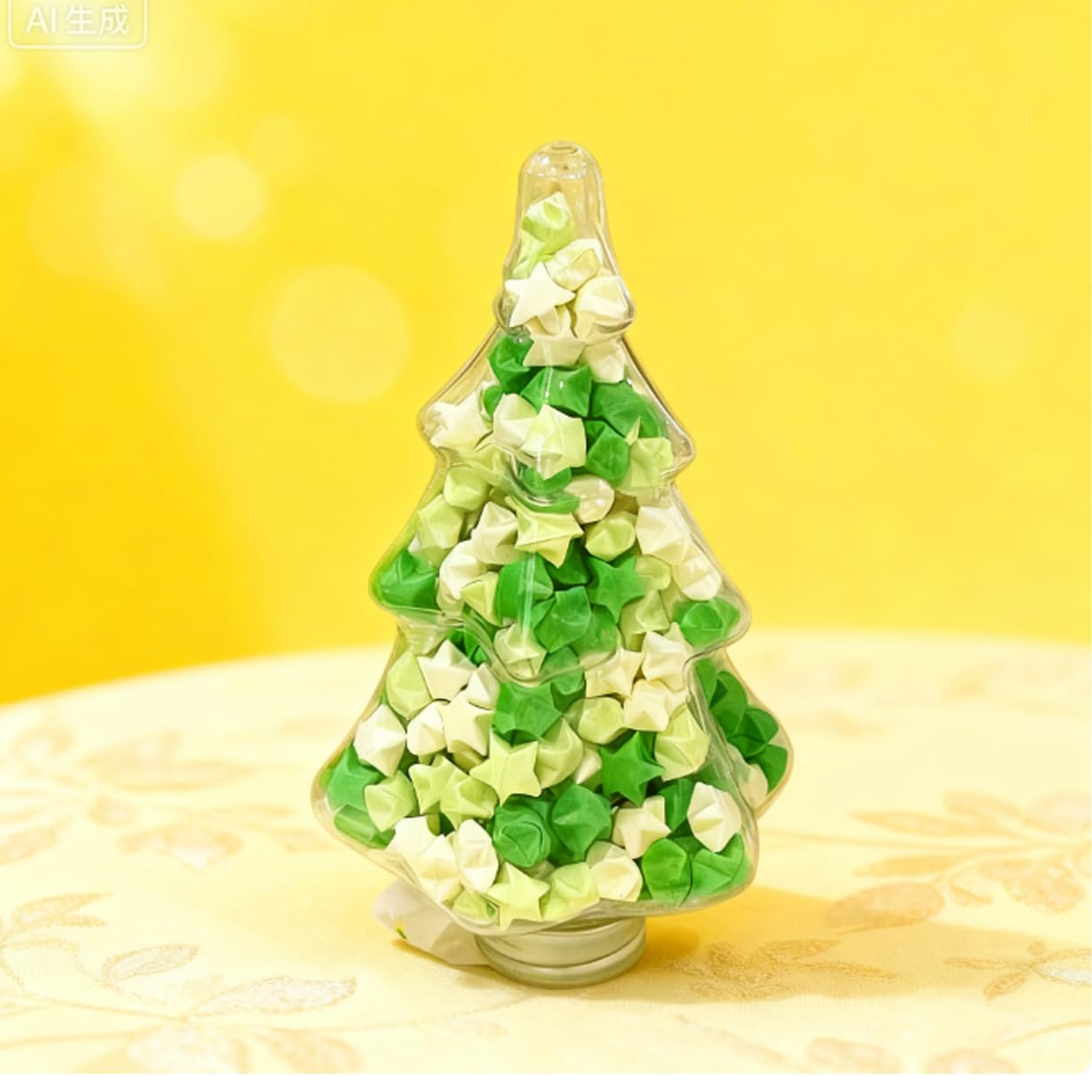 Origami Paper Stars, Colorful Handcraft Origami Lucky Star Paper DIY Paper Arts Creativity Hand Art Crafts(Green gradient 540 sheets)