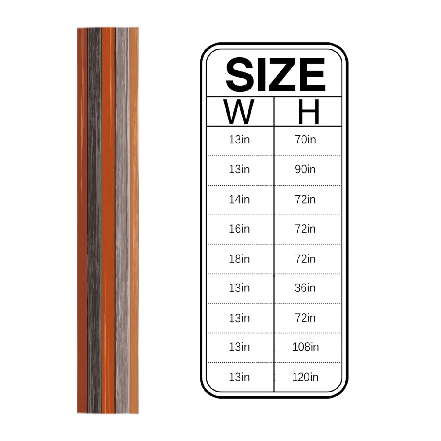 Farmhouse Cotton Linen Table Runner Dresser Scarf Retro Rustic Barn Wood Texture Ombre Burnt Orange Gray Non-Slip Rectangle Settings Decoration for Kitchen Home Dining Holiday,70 inches Long