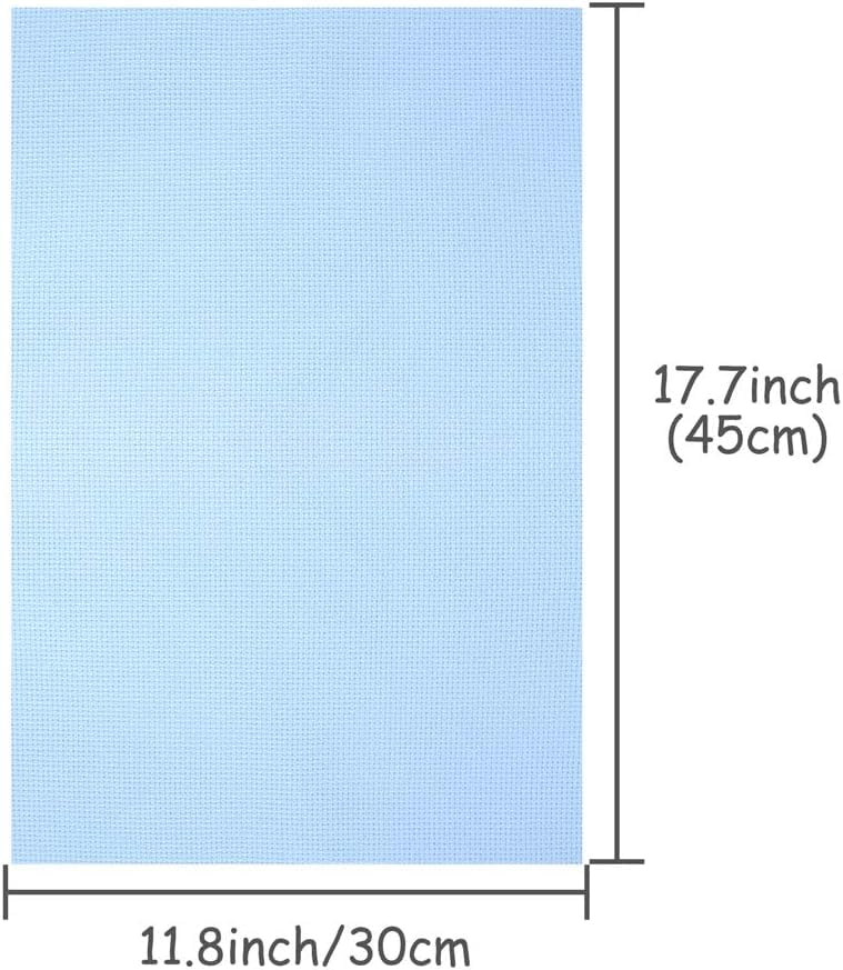 8 Pieces Aida Cloth 8 Color 14 Count Classic Reserve Cross Stitch Fabric, 12 by 18-Inch